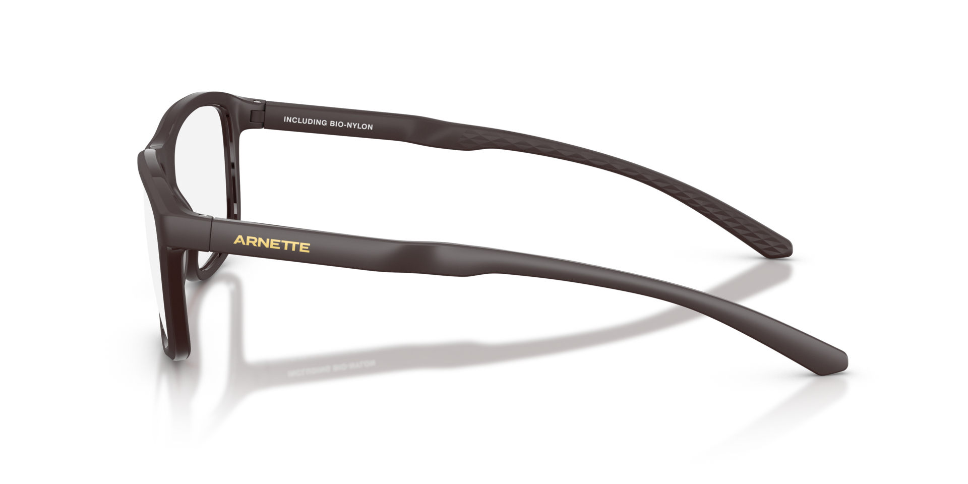 AN7291 Matte Chocolate KunststofEyeglass Frames van B24, Zijaanzicht