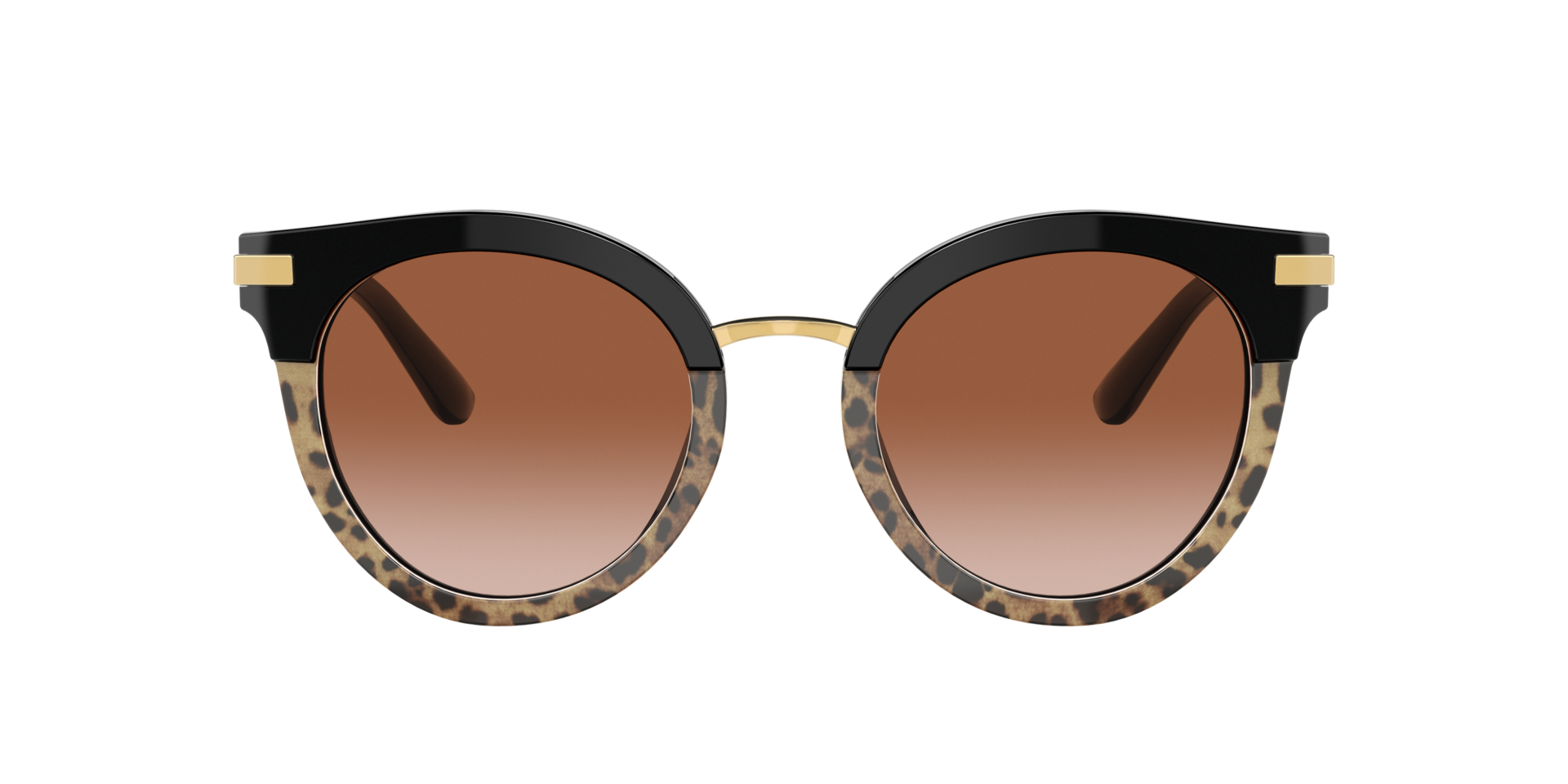 DG4394 Zwart & luipaardprint AcetaatSunglass Frames van B24, met getinte lenzen