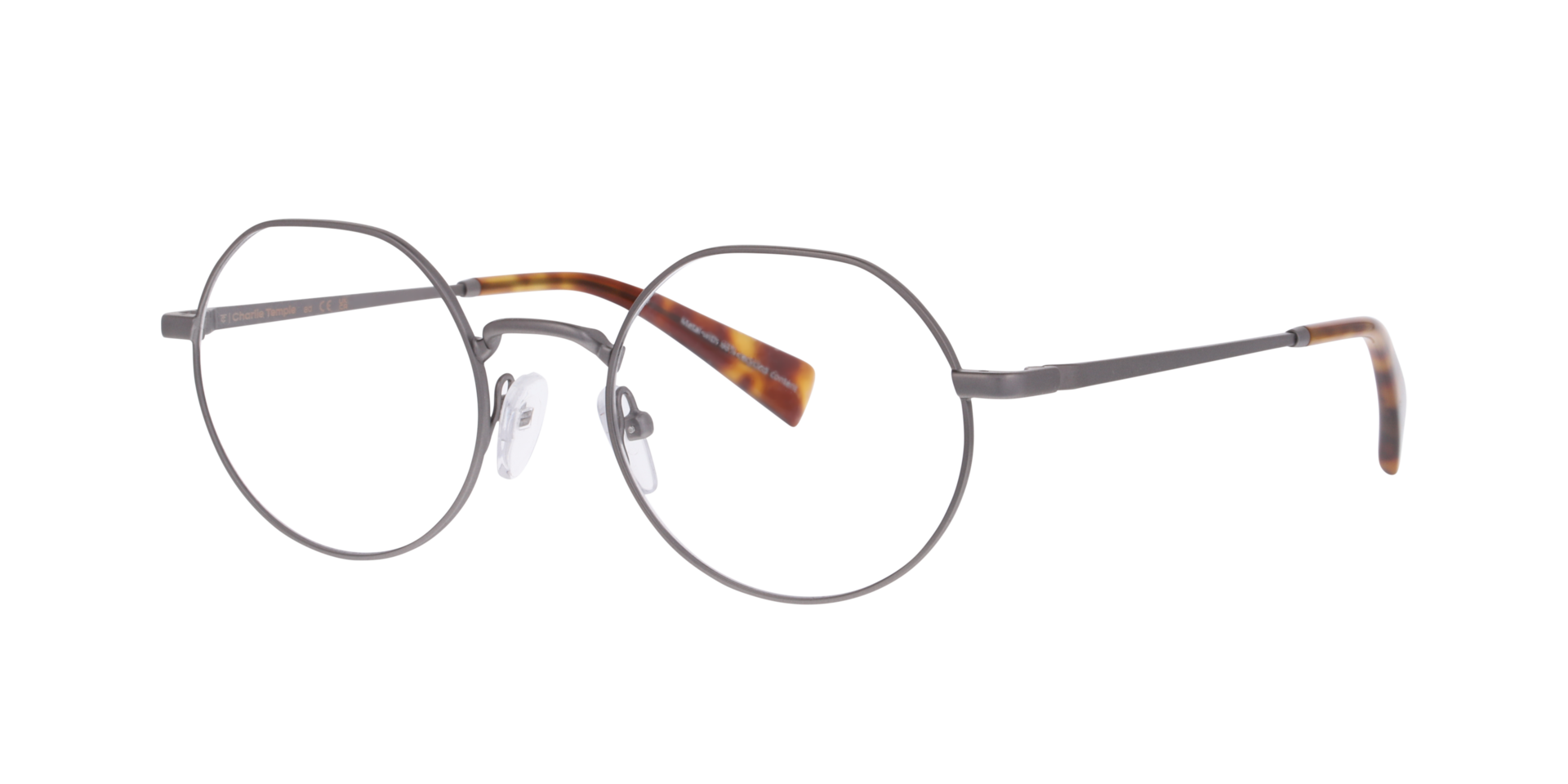 Nylo Gunmetal MetallEyeglass Frames von B24, Dreiviertelansicht