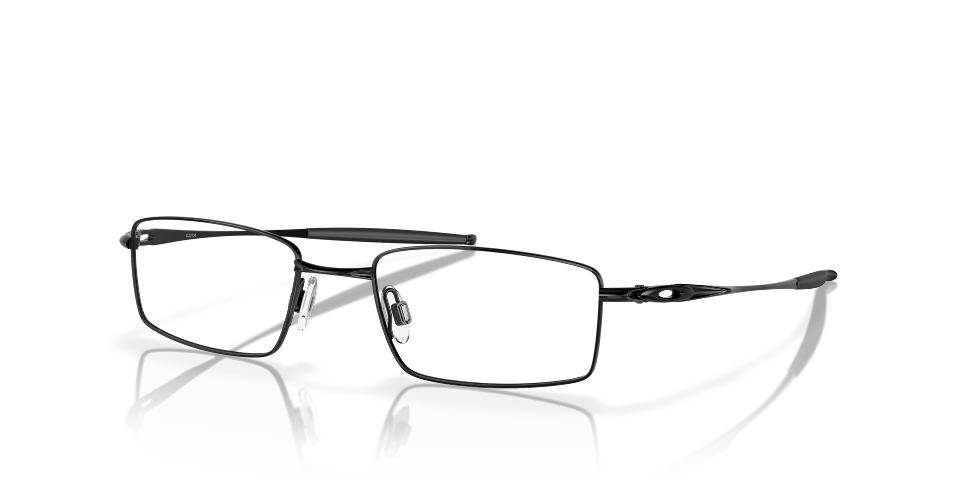 Top Spinner 4B Schwarz glänzend MetallEyeglass Frames von B24, Dreiviertelansicht
