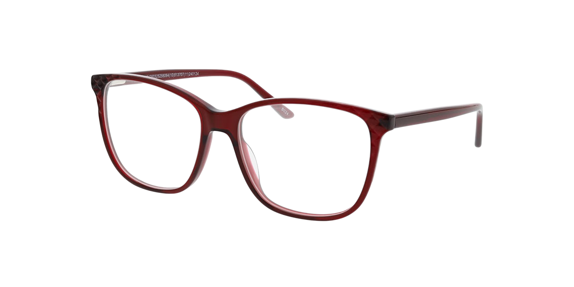 Sharon Kristallrot AcetatEyeglass Frames von B24, Dreiviertelansicht
