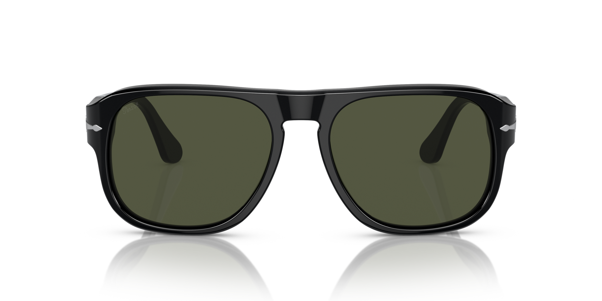 PO3310S Zwart AcetaatSunglass Frames van B24, Vooraanzicht