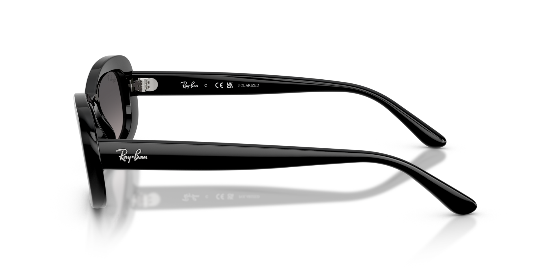 RB2221 Zwart KunststofSunglass Frames van B24, Zijaanzicht