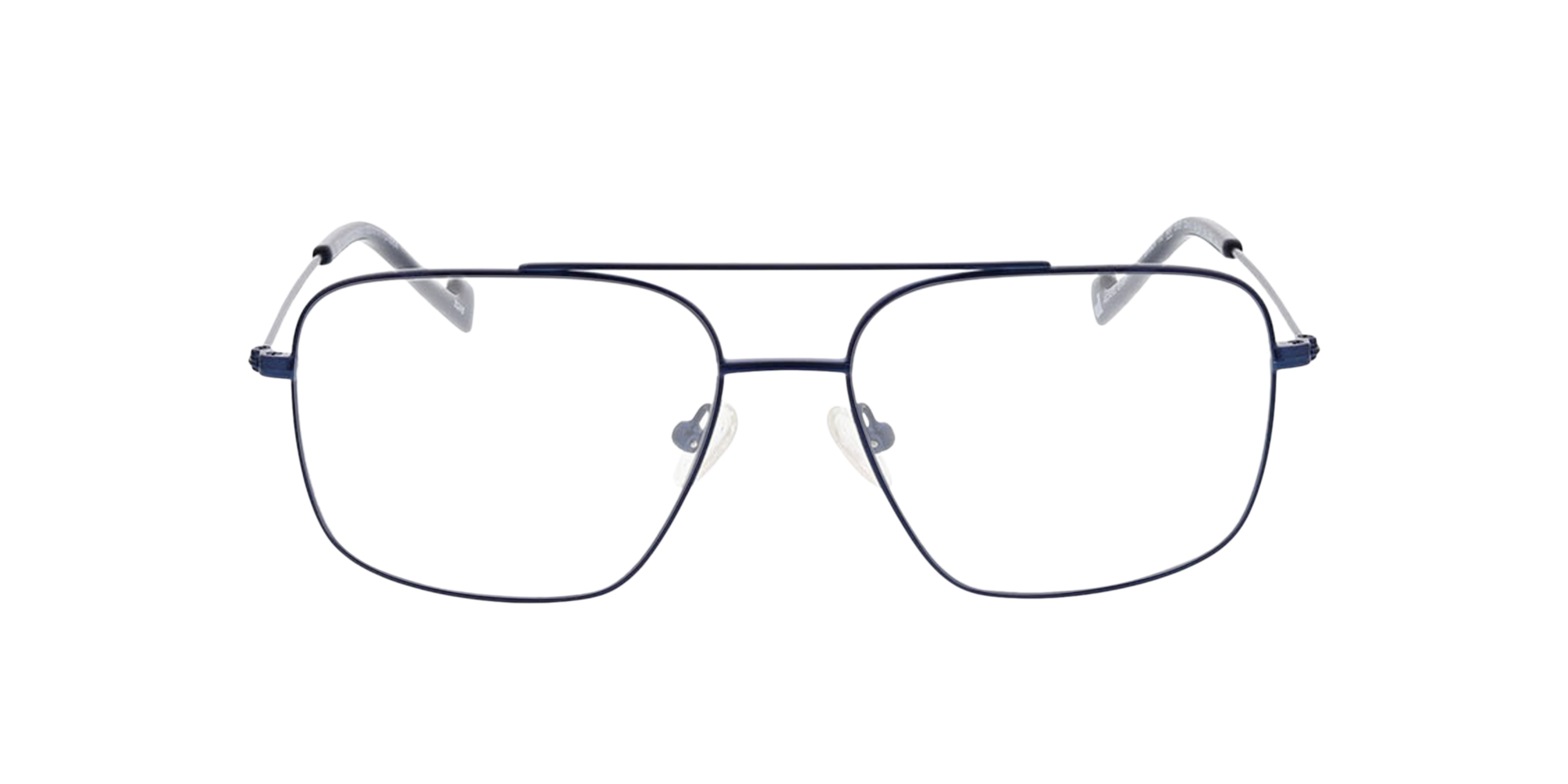 Detroit Mattblau MetallEyeglass Frames von B24, Vorderansicht