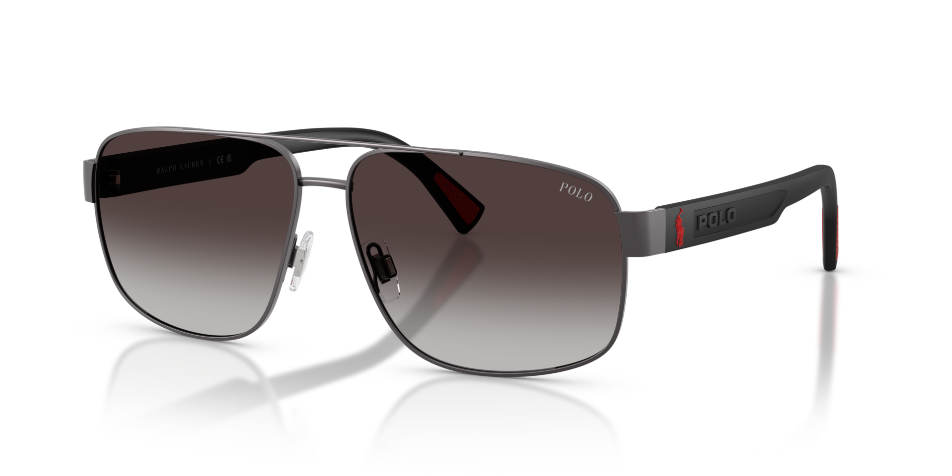 PH3165 Gunmetal dunkel halbglänzend MetallSunglass Frames von B24, Dreiviertelansicht