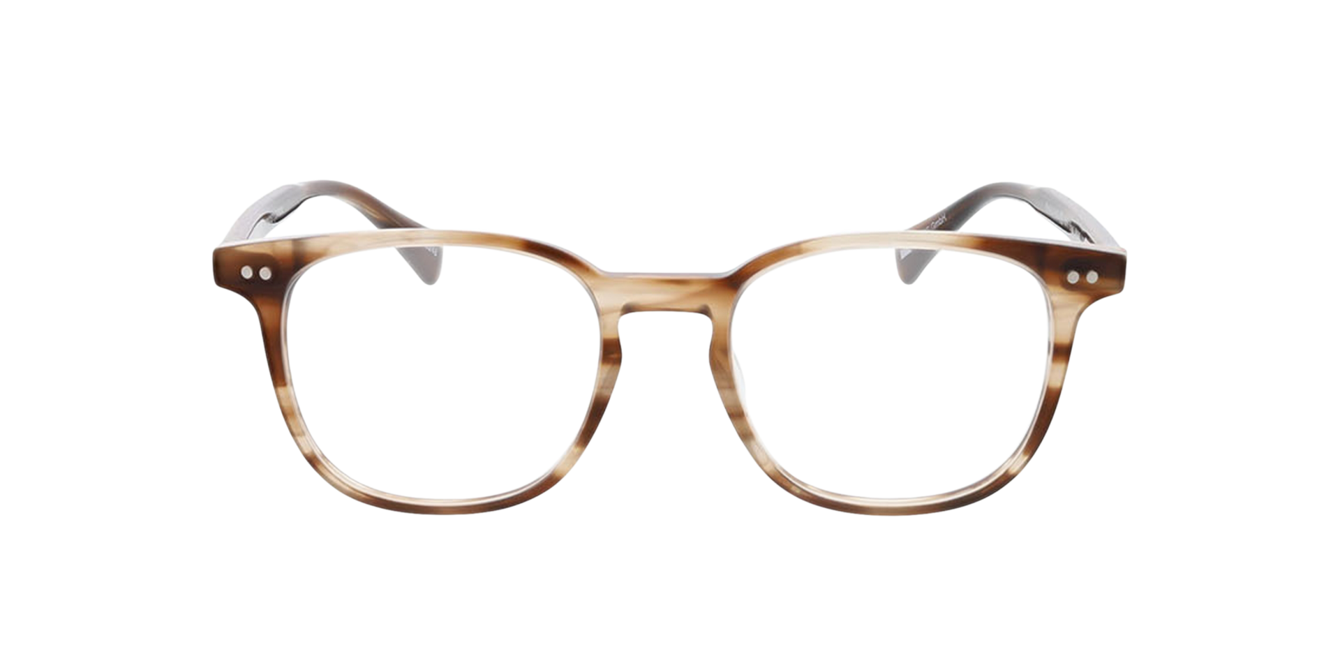 Basel Crystal Brown Horn AcetaatEyeglass Frames van B24, Vooraanzicht