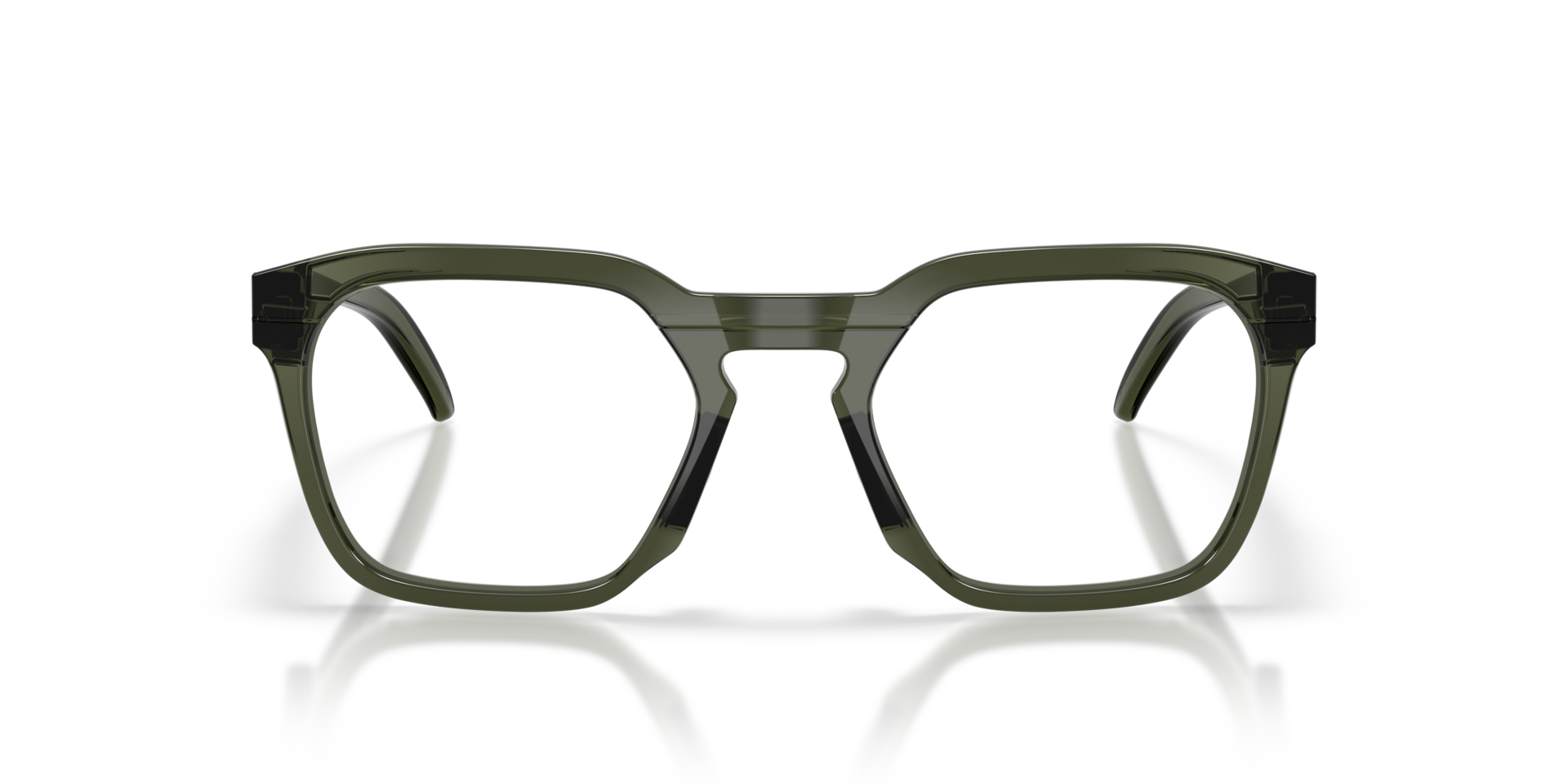 HSTN SQ Olijfgroen Inkt KunststofEyeglass Frames van B24, Vooraanzicht