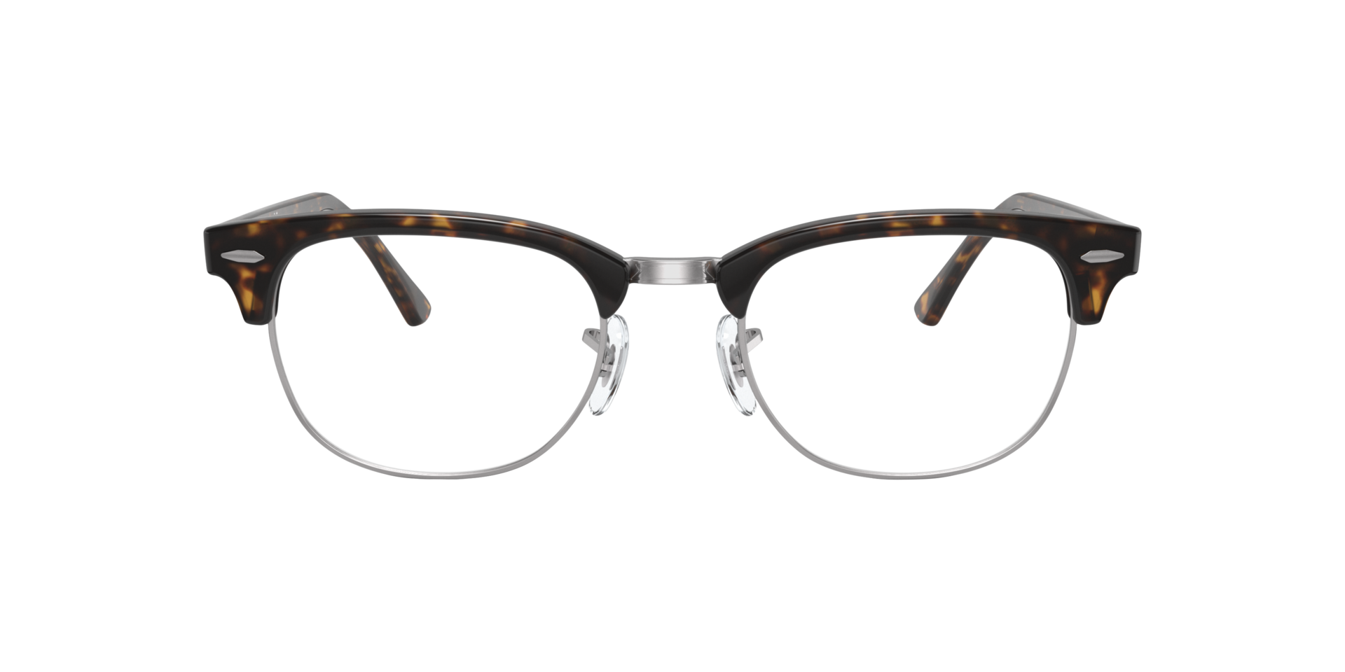 Clubmaster Optics Dunkelhavana AcetatEyeglass Frames von B24, Vorderansicht