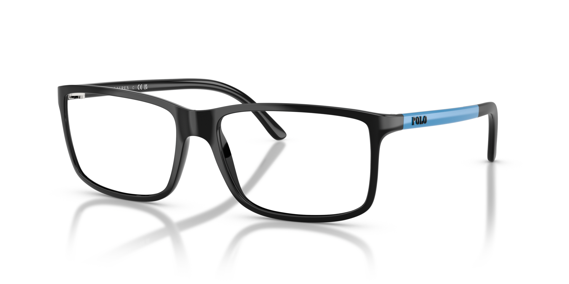 PH2126 Glanzend zwart KunststofEyeglass Frames van B24, Hoekweergave