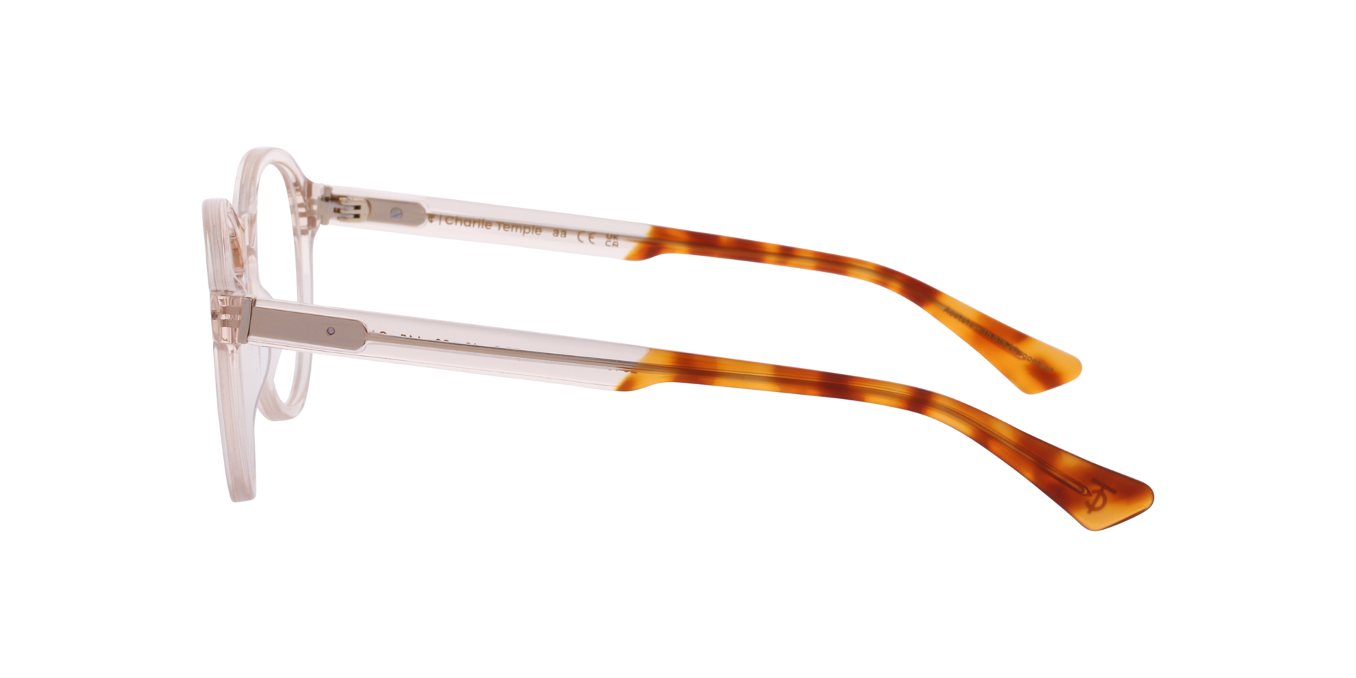 Mero Crystal Light Beige AcetaatEyeglass Frames van B24, Zijaanzicht