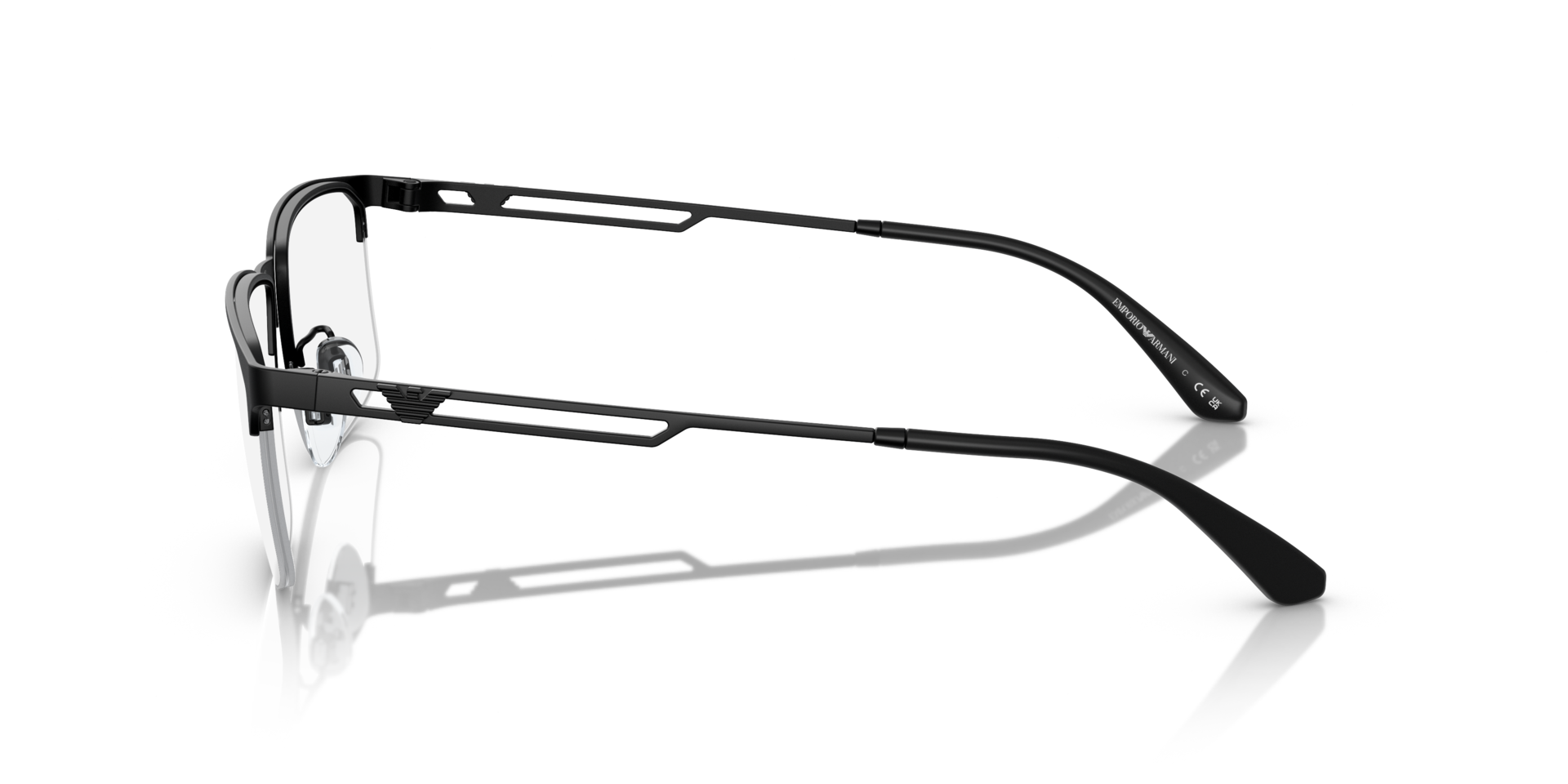 EA1143 Matzwart MetaalEyeglass Frames van B24, Zijaanzicht