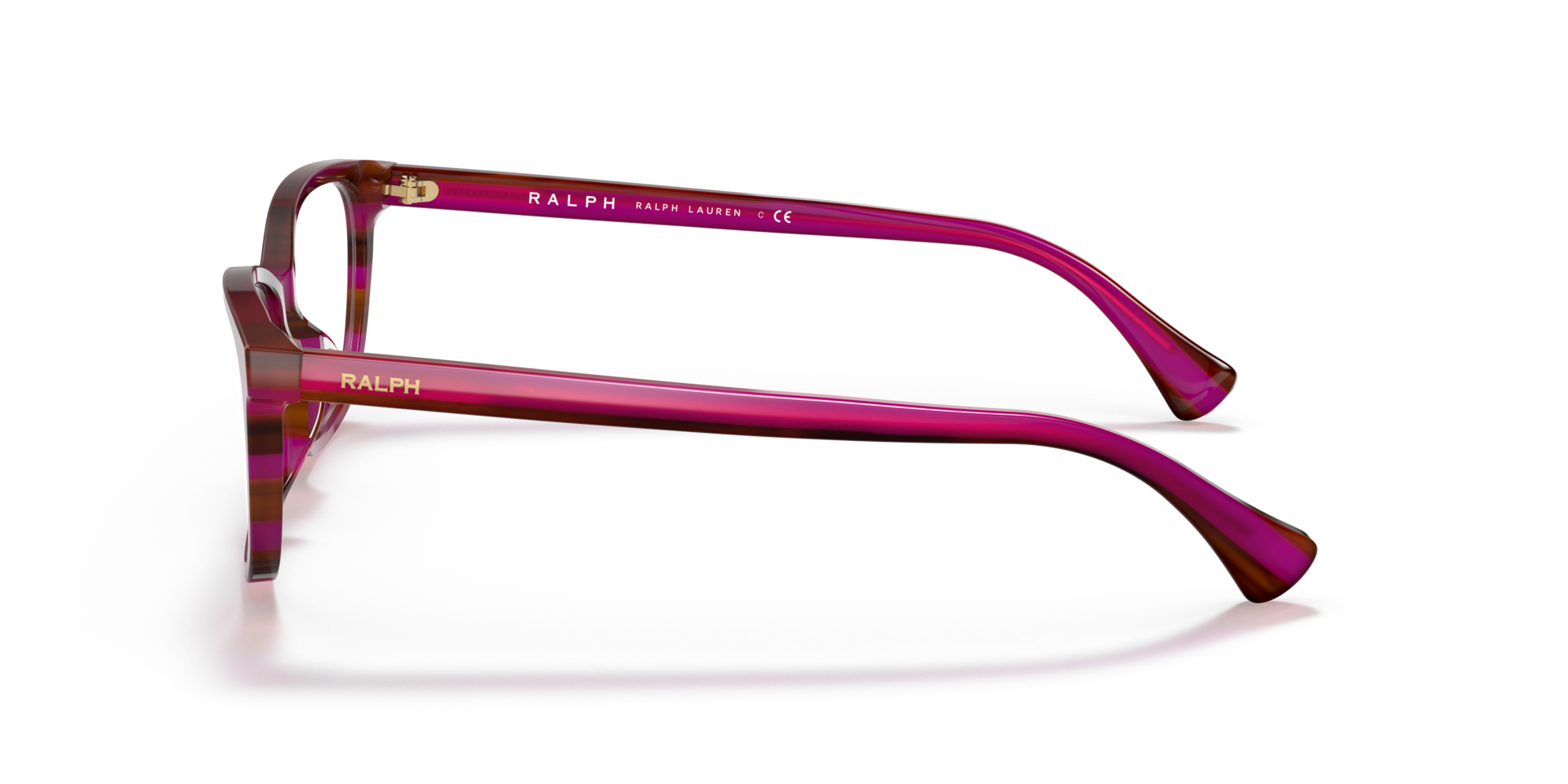 RA7133U Striped Brown Purple AcetaatEyeglass Frames van B24, Zijaanzicht