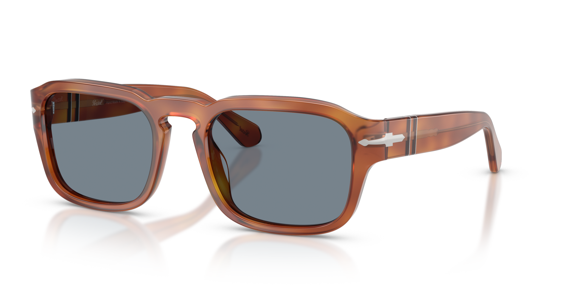 PO3386S Terra Di Siena AcetaatSunglass Frames van B24, Hoekweergave