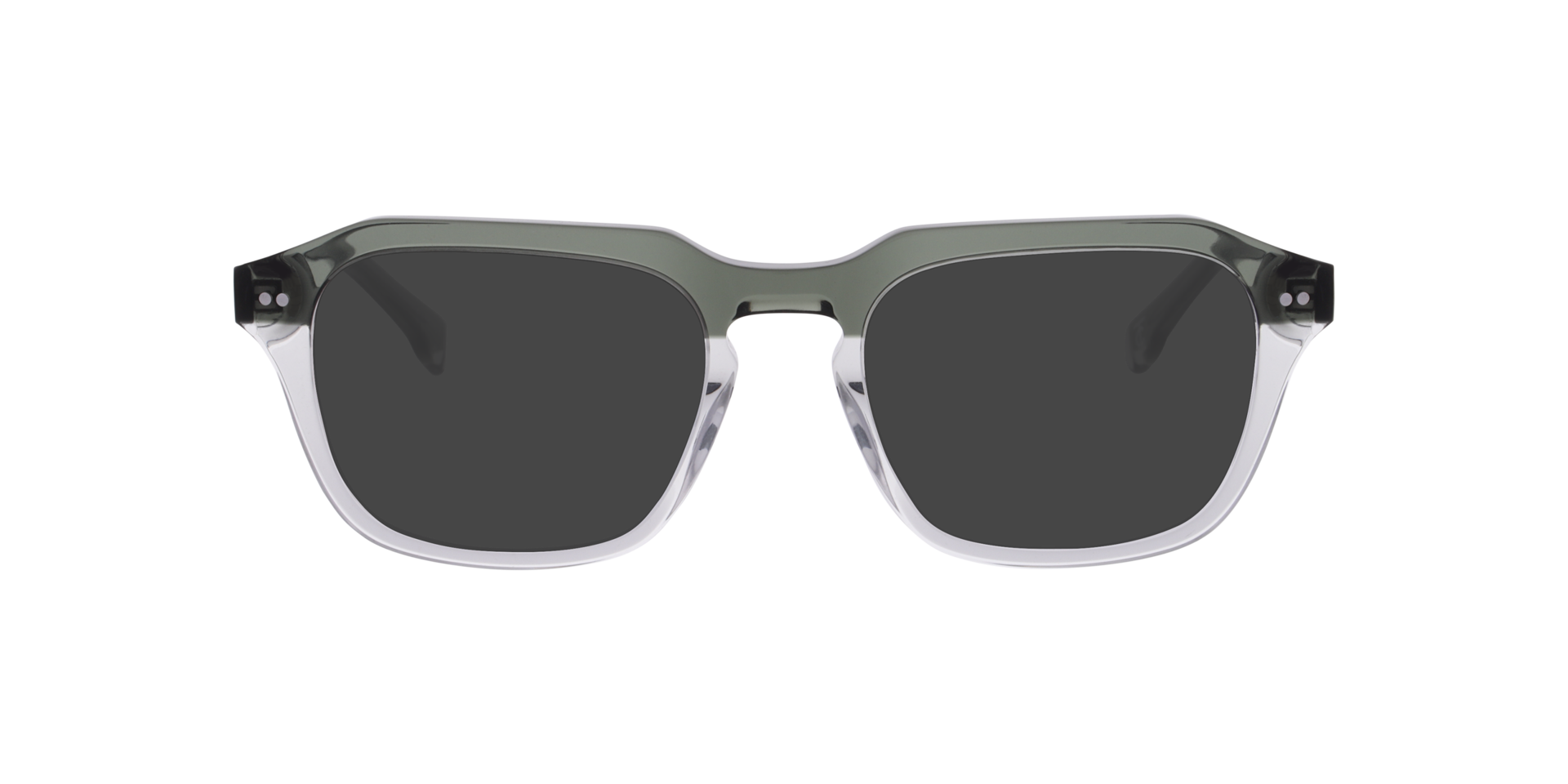 Mats Crystal Green On Crystal Khaki AcetatEyeglass Frames von B24, mit getönten Gläsern