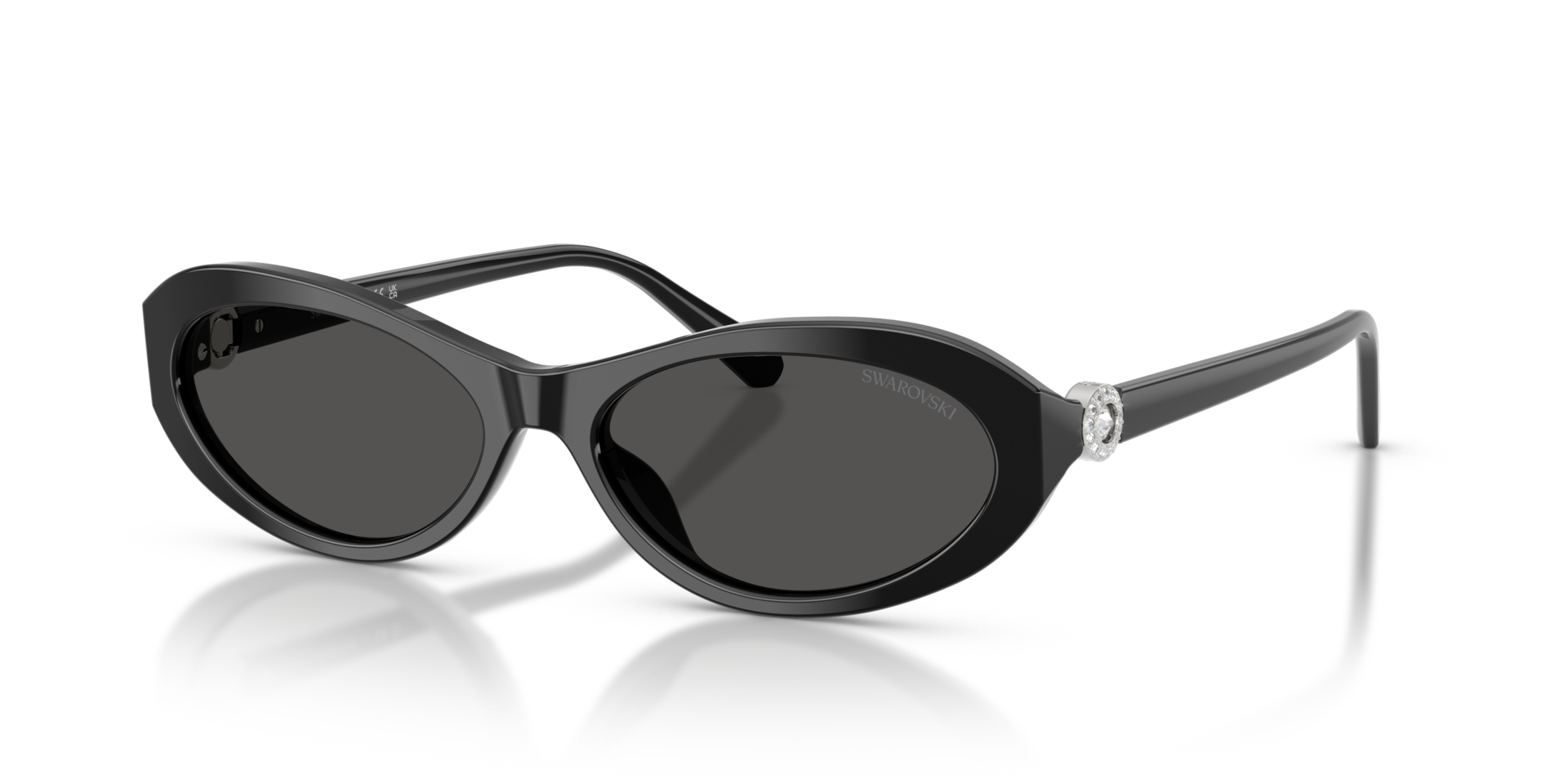SK6069U Zwart AcetaatSunglass Frames van B24, Hoekweergave
