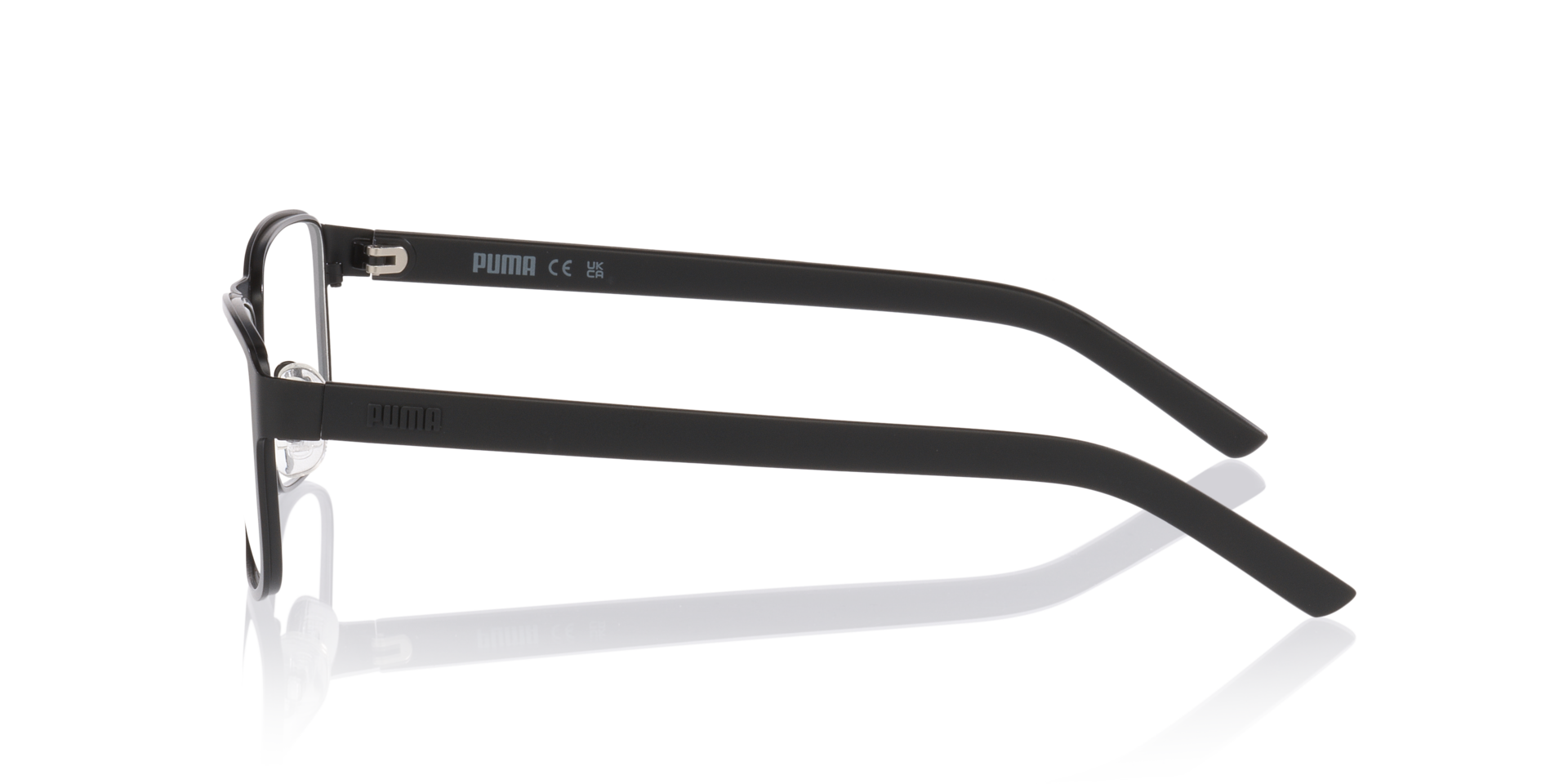 PU0498O Zwart MetaalEyeglass Frames van B24, Zijaanzicht