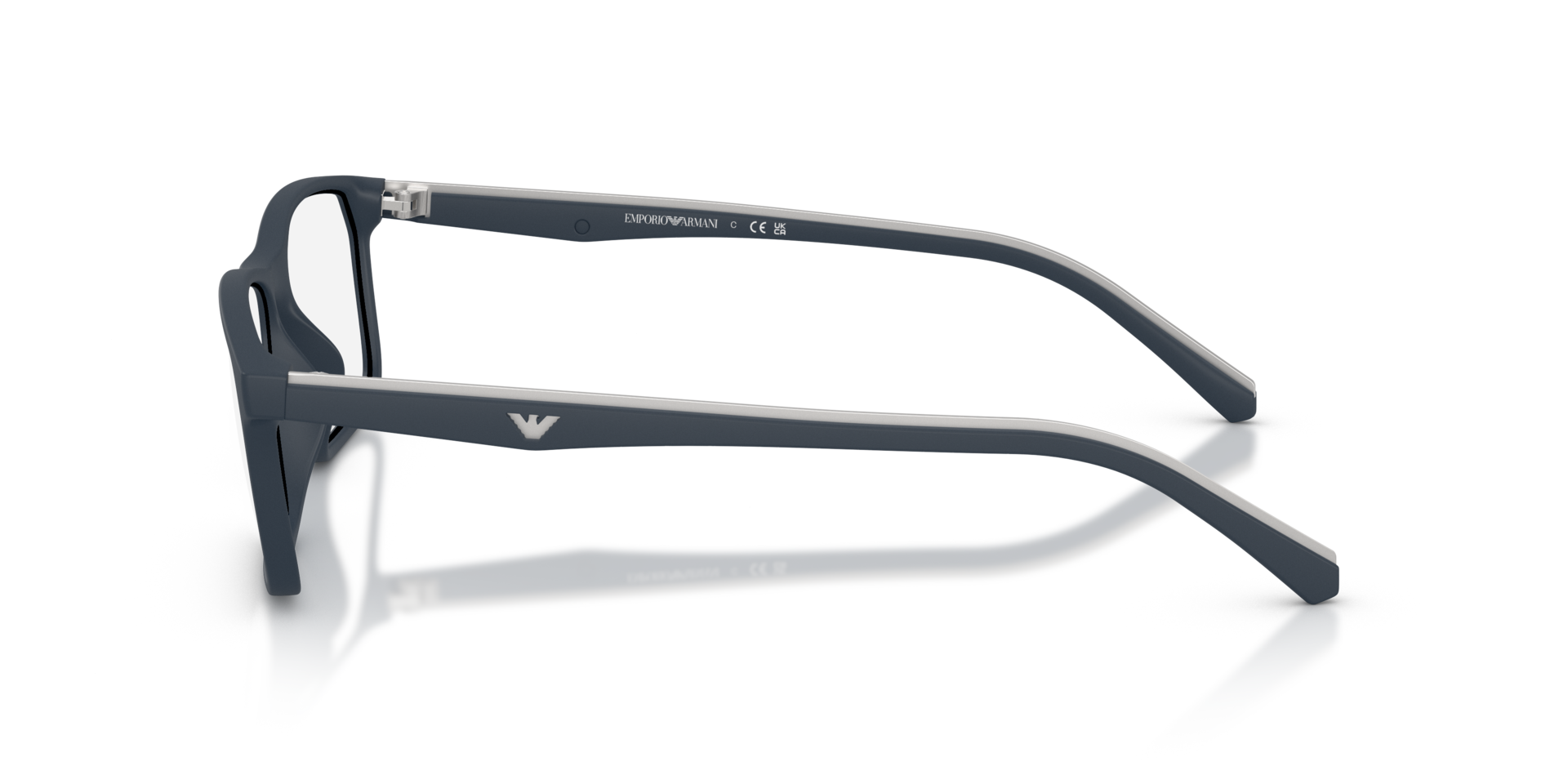 EA3266U Matblauw KunststofEyeglass Frames van B24, Zijaanzicht
