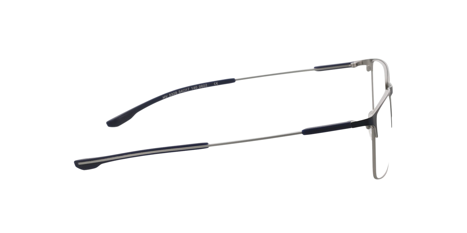 Memphis Matt Blue  &  Matt Silver MetallEyeglass Frames von B24, Seitenansicht