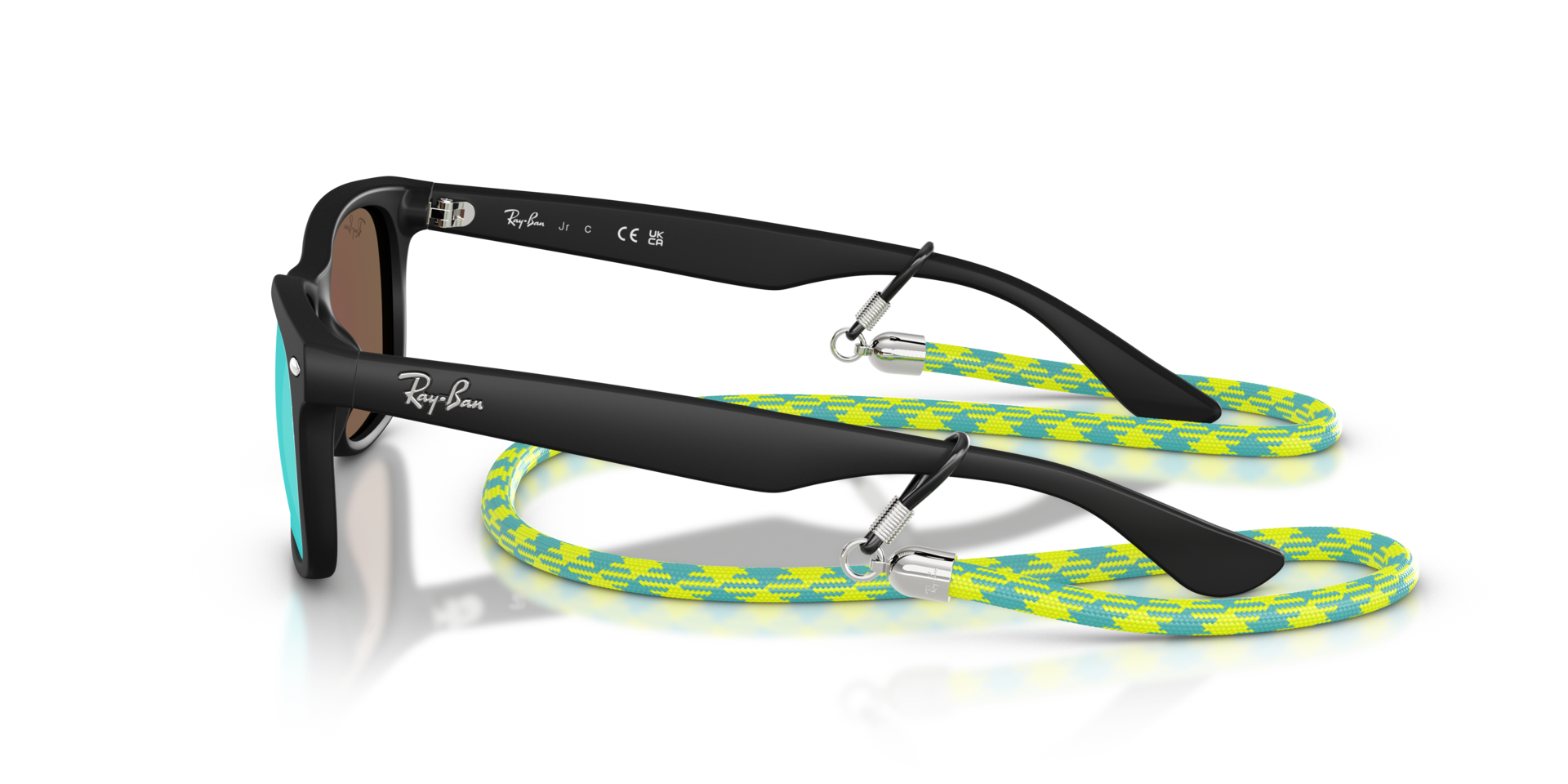 RB9052S Rubber zwart KunststofSunglass Frames van B24, Zijaanzicht