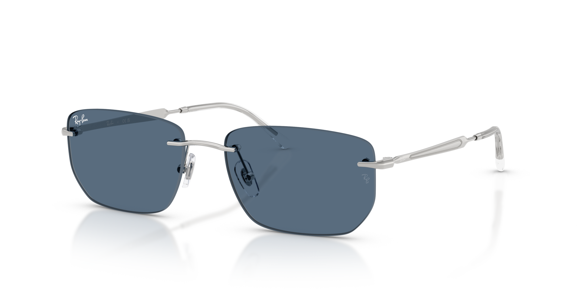 RB3768 Silber MetallSunglass Frames von B24, Dreiviertelansicht