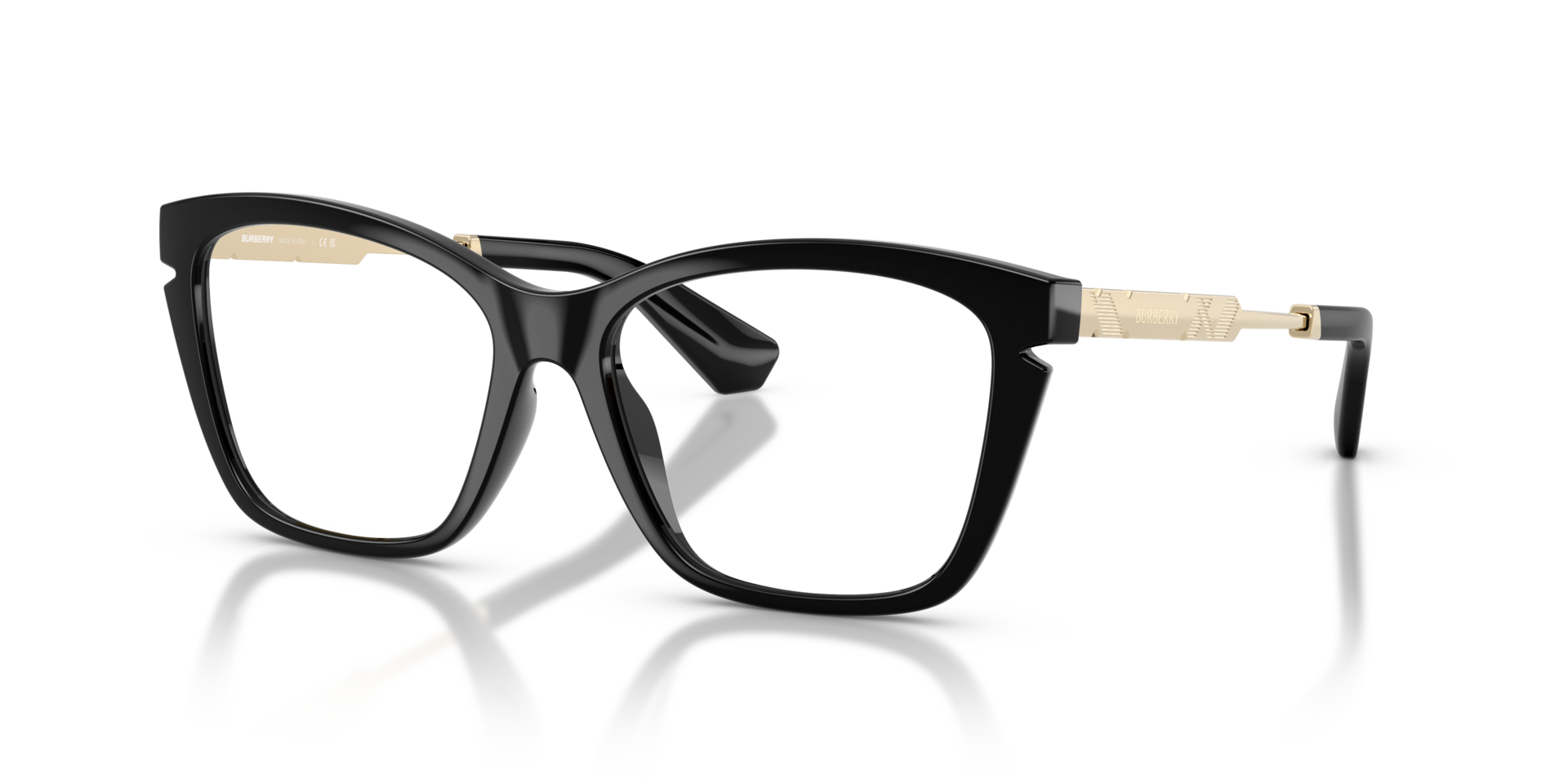 BE2427U Schwarz KunststoffEyeglass Frames von B24, Dreiviertelansicht