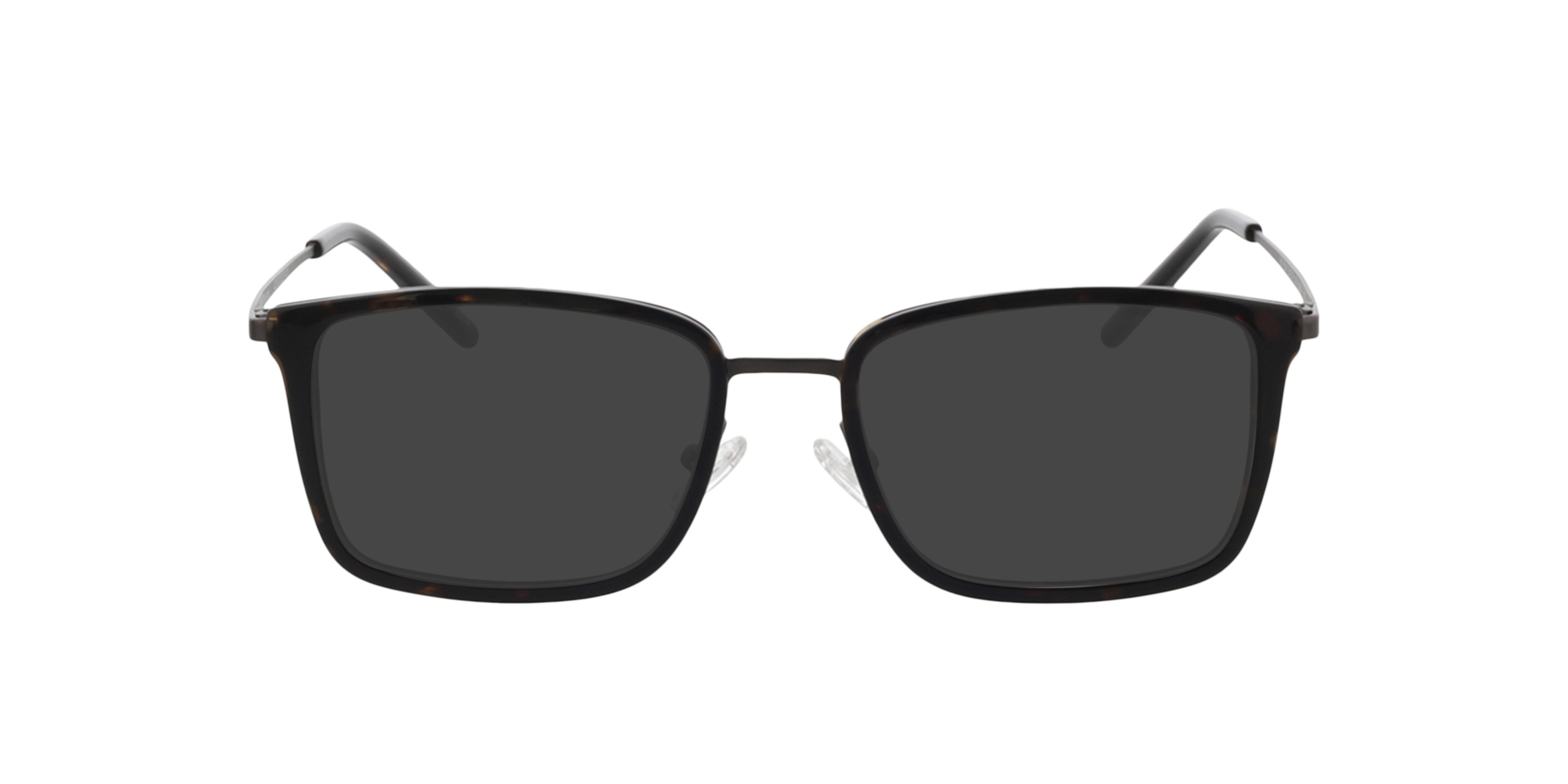 Panama Havana  &  mat gunmetal MetaalEyeglass Frames van B24, met getinte lenzen