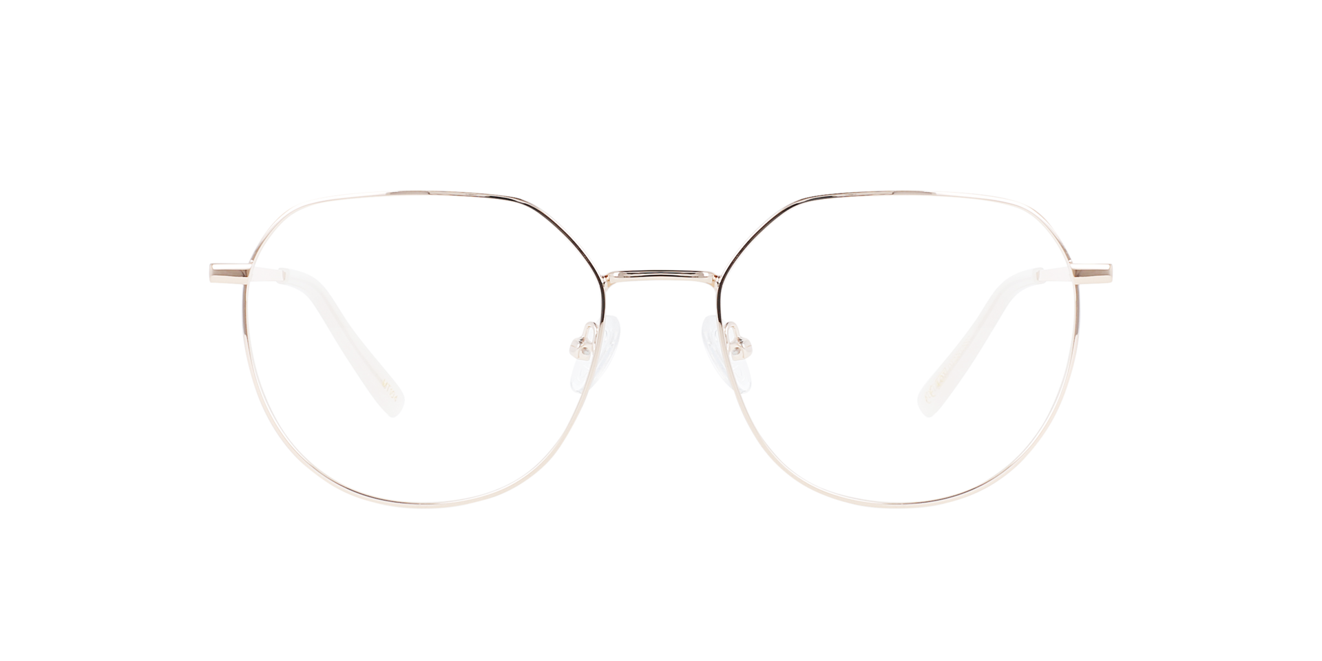 Nisrine Rose Gold Metal MetallEyeglass Frames von B24, Vorderansicht