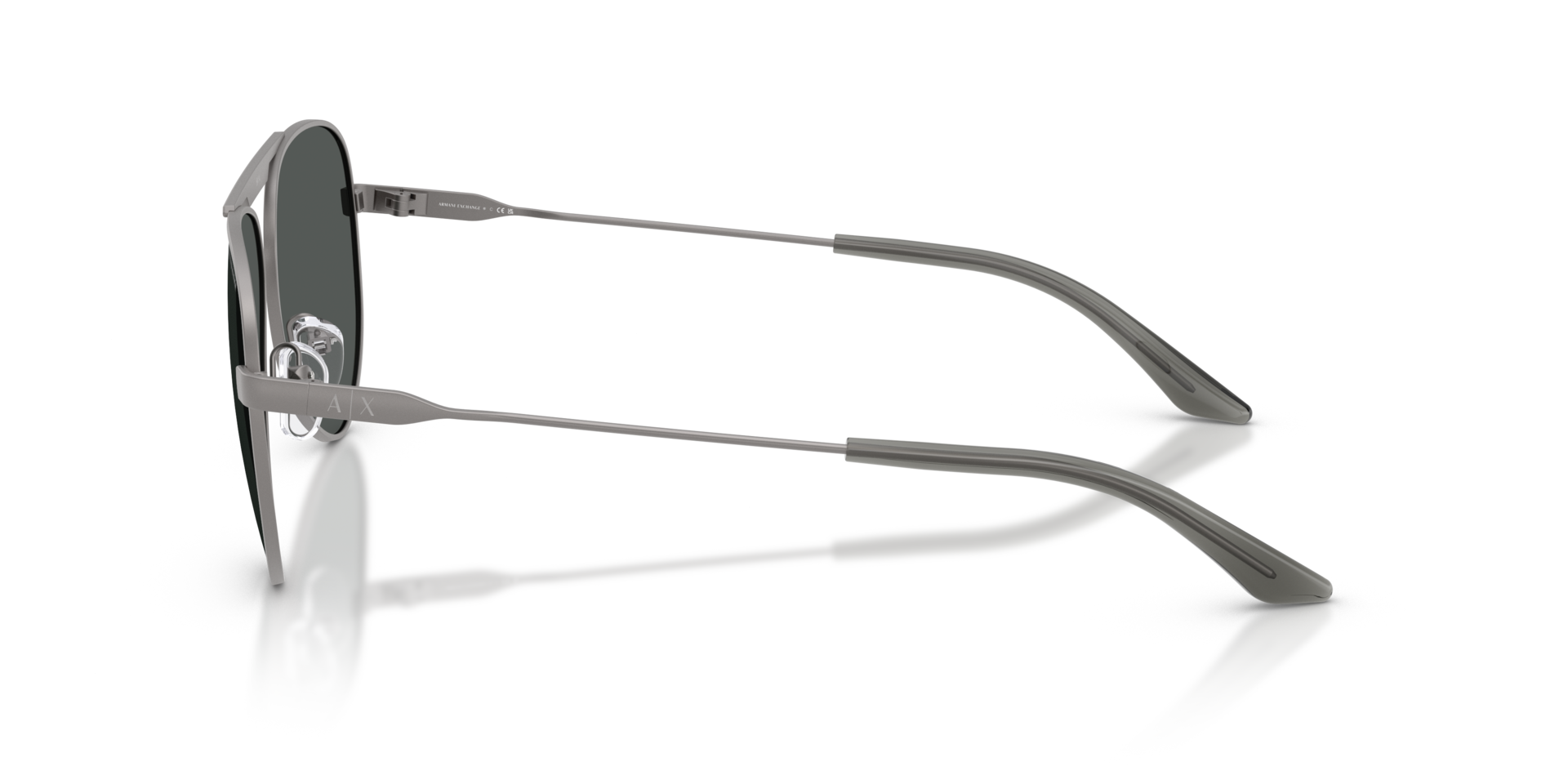 AX2060S Mat Staalgrijs MetaalSunglass Frames van B24, Zijaanzicht