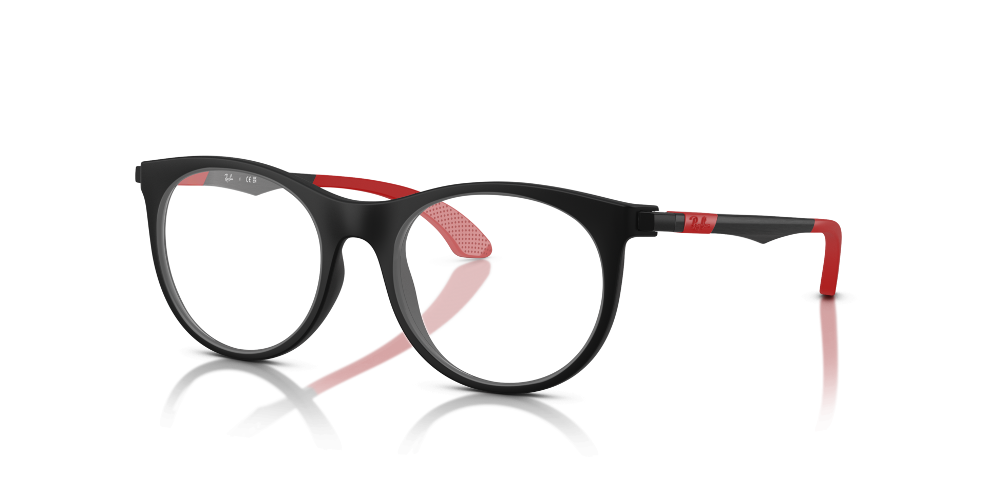 RB9082V Optics Kids Matt Schwarz KunststoffEyeglass Frames von B24, Dreiviertelansicht
