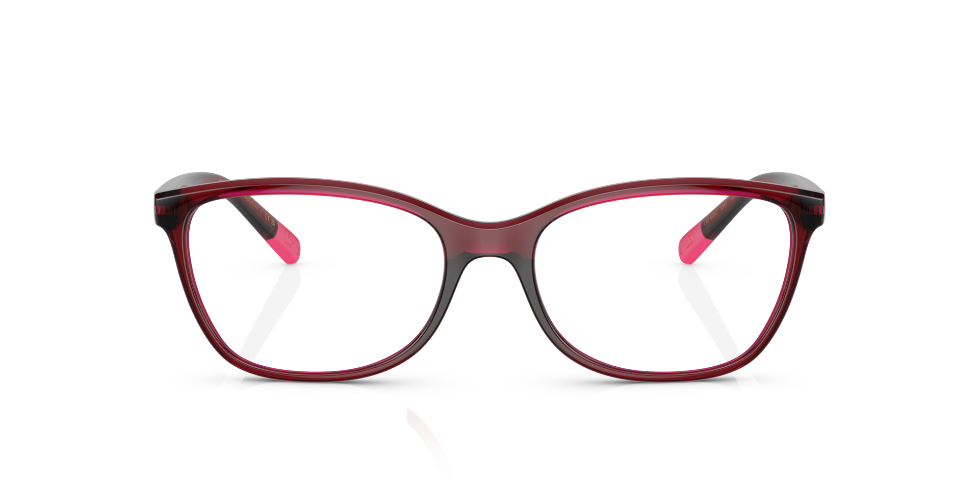 DG5092 Opaal kersenrood KunststofEyeglass Frames van B24, Vooraanzicht