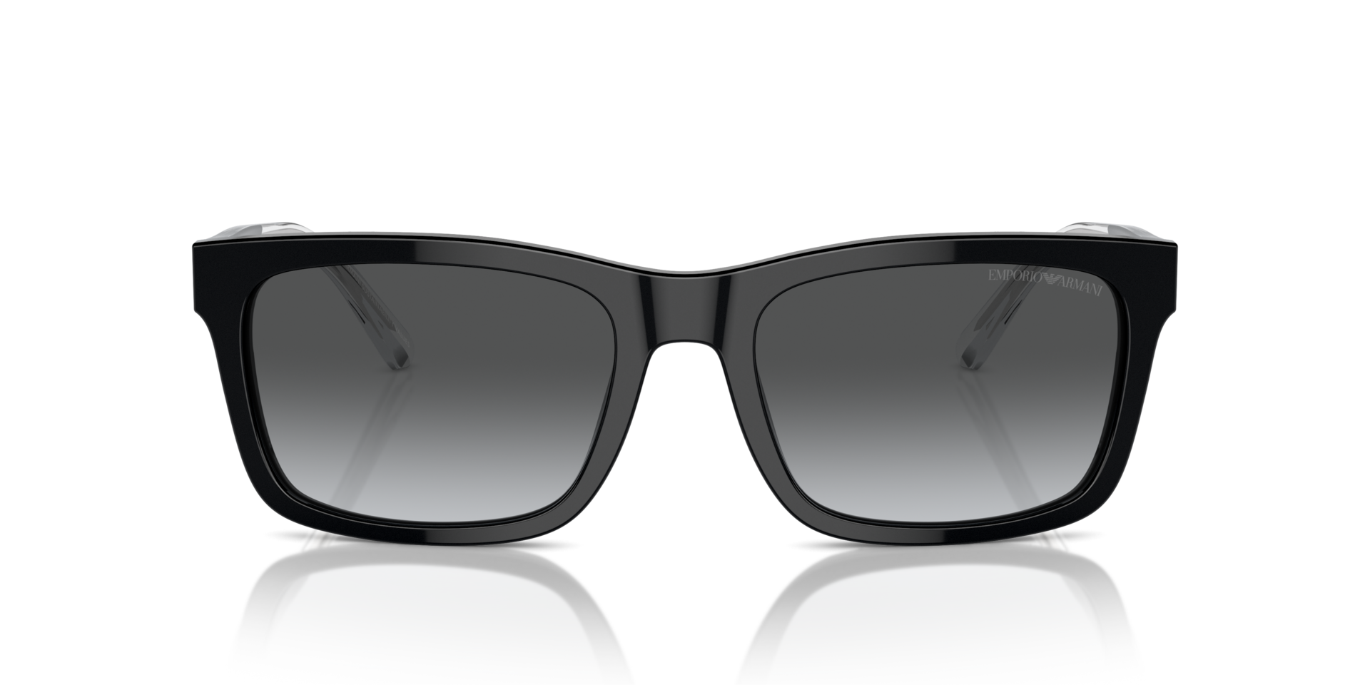 EA4224 Glanzend zwart AcetaatSunglass Frames van B24, Vooraanzicht
