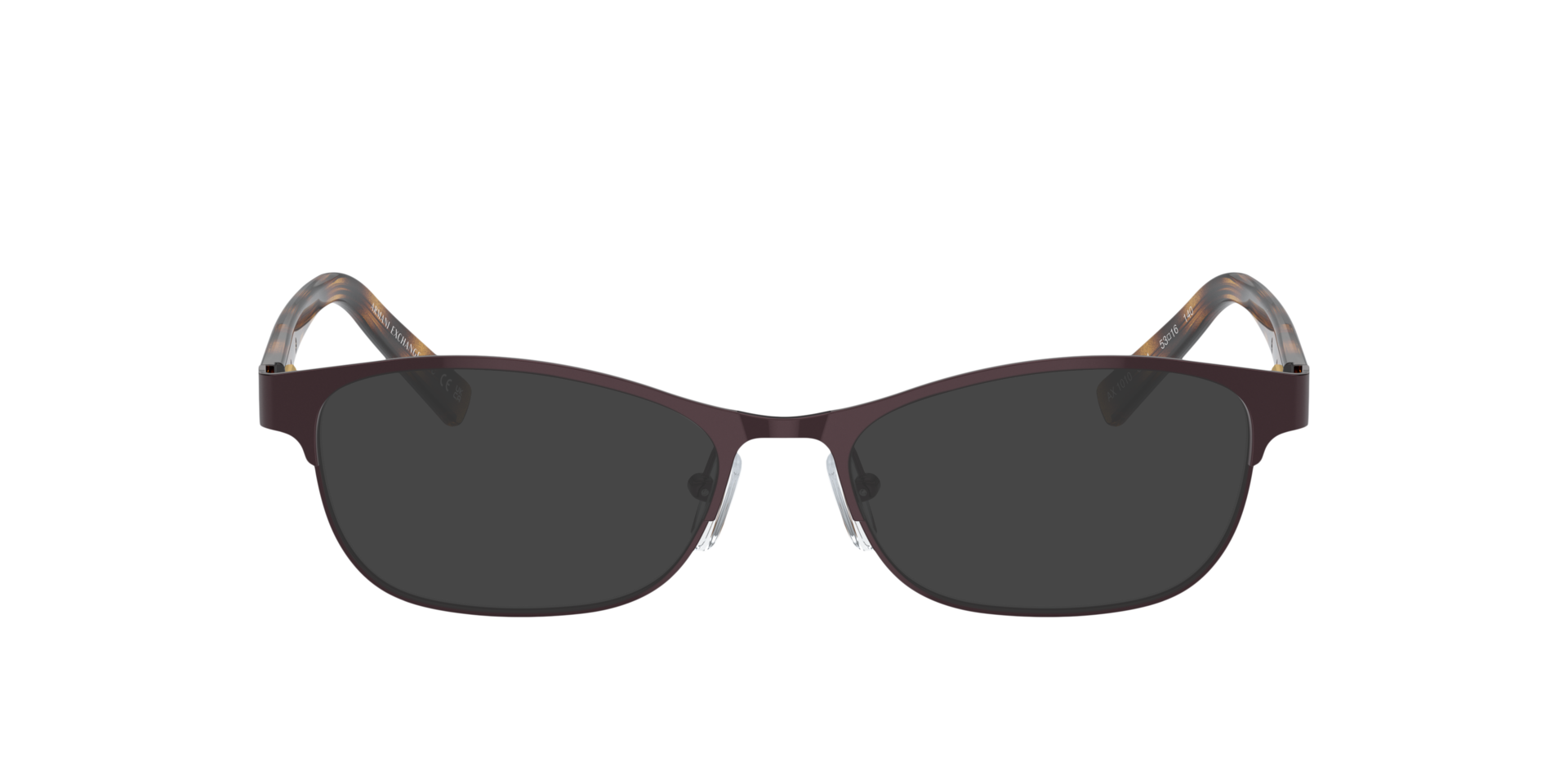 AX1010 Matt Braun MetallEyeglass Frames von B24, mit getönten Gläsern