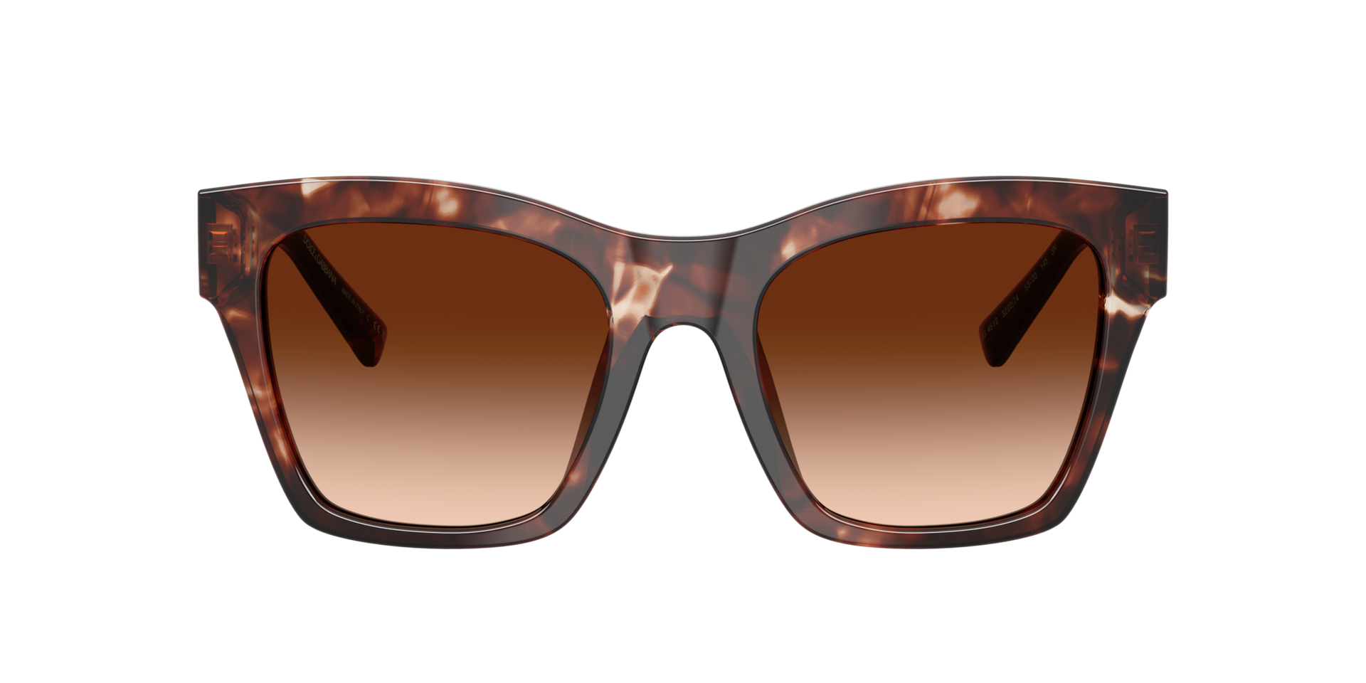 DG4512 Dark Red Havana AcetaatSunglass Frames van B24, met getinte lenzen