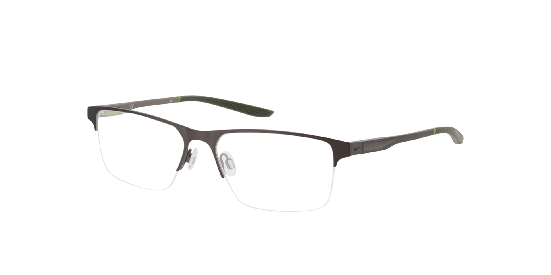 Nike 8045 Zwart MetaalEyeglass Frames van B24, Hoekweergave