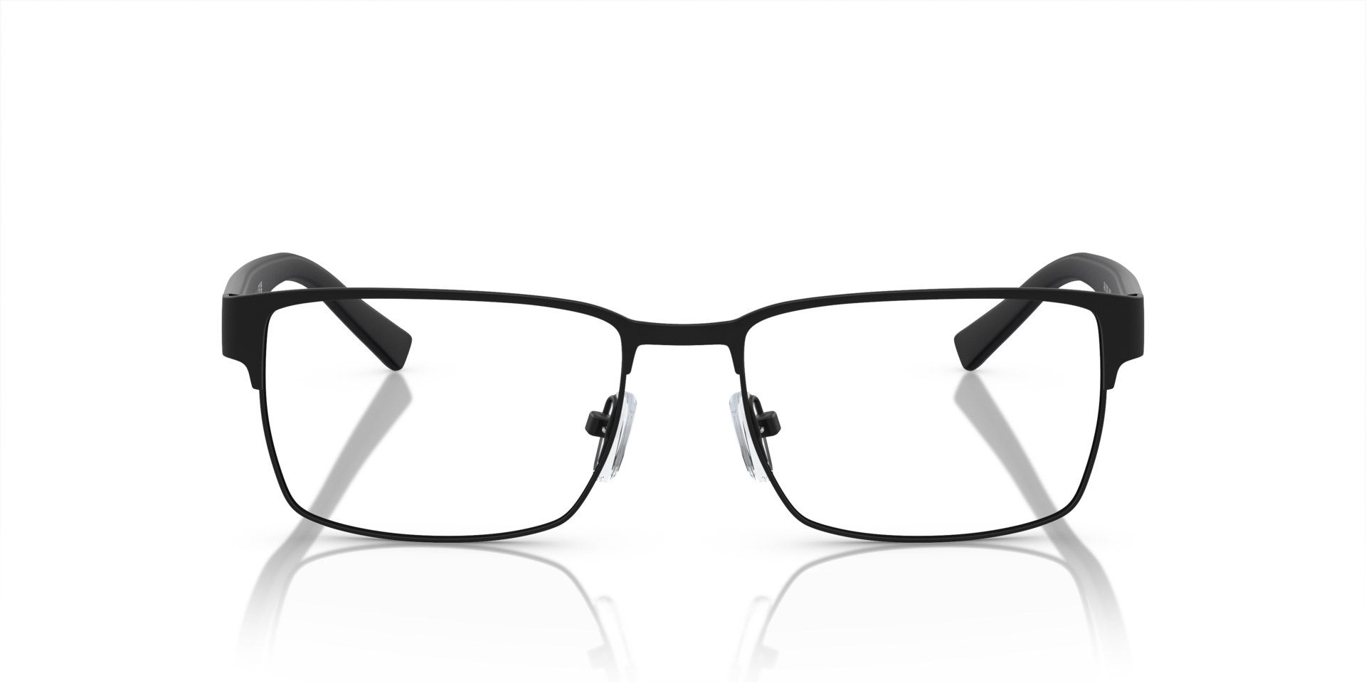 AX1019 Matt Schwarz MetallEyeglass Frames von B24, Vorderansicht