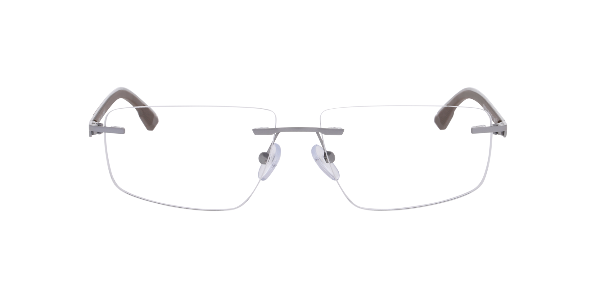 Willem Silber matt MetallEyeglass Frames von B24, Vorderansicht