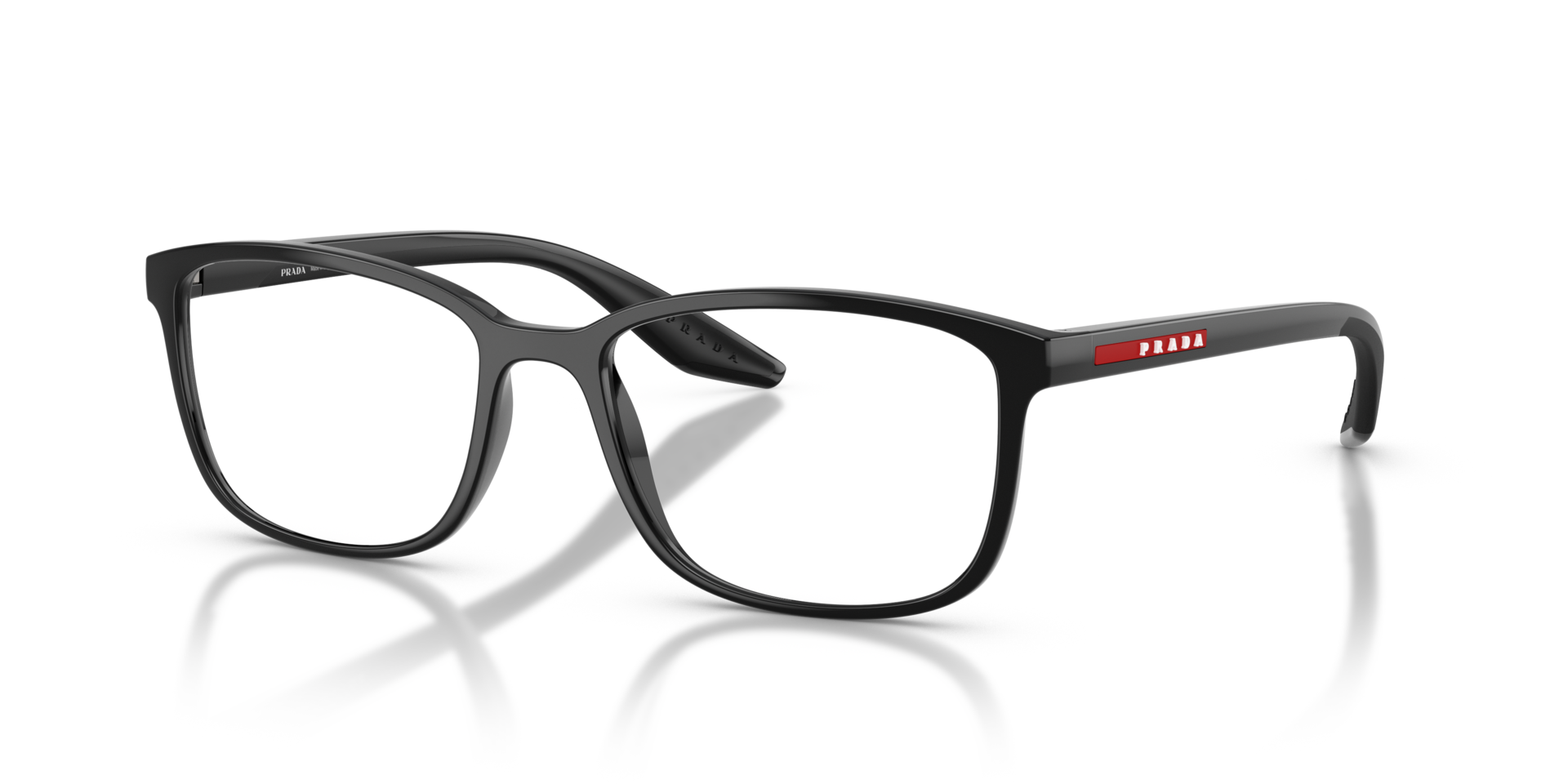 PS 07RV Zwart KunststofEyeglass Frames van B24, Hoekweergave