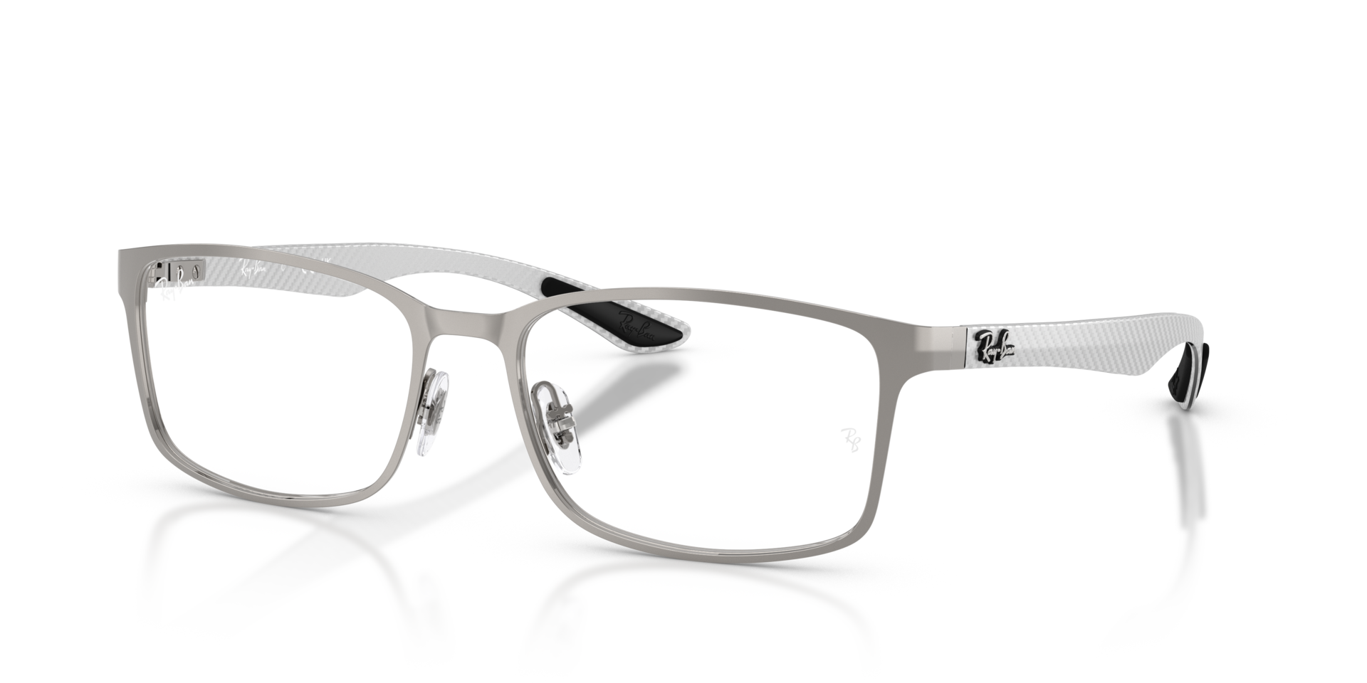 RB8424 Staalgrijs MetaalEyeglass Frames van B24, Hoekweergave