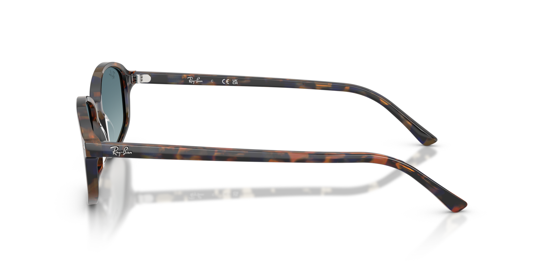 RB2232 Gelb & Blau Havana AcetatSunglass Frames von B24, Seitenansicht