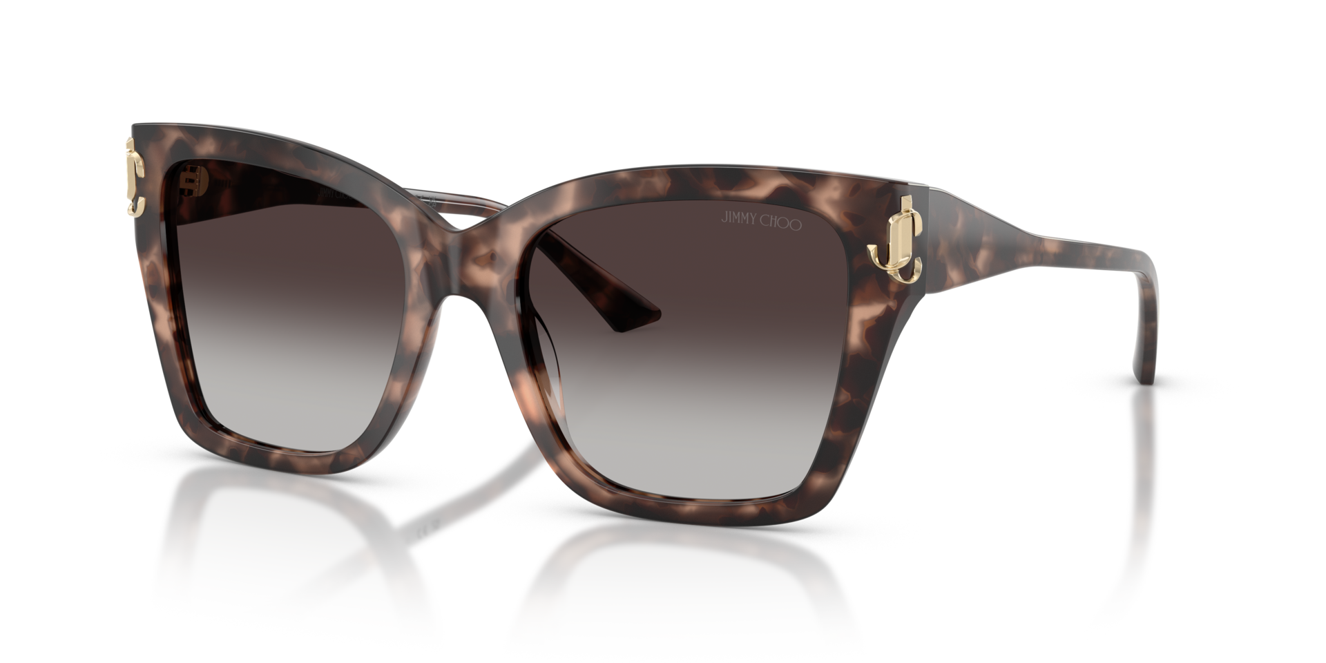 JC5012 Pink Havana AcetatSunglass Frames von B24, Dreiviertelansicht