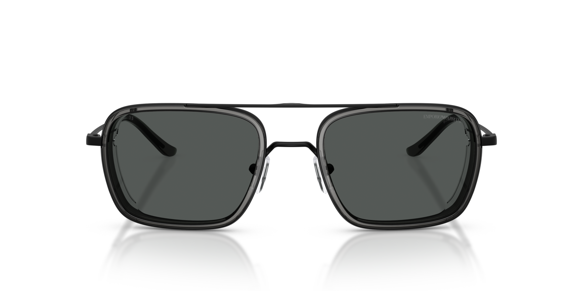 EA2162 Matzwart MetaalSunglass Frames van B24, Vooraanzicht
