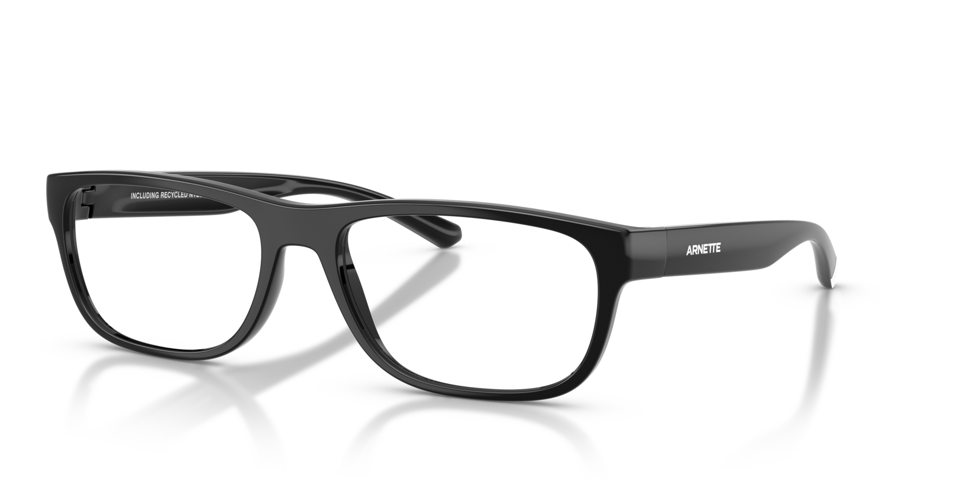 AN7289U Recycled Black KunststofEyeglass Frames van B24, Hoekweergave