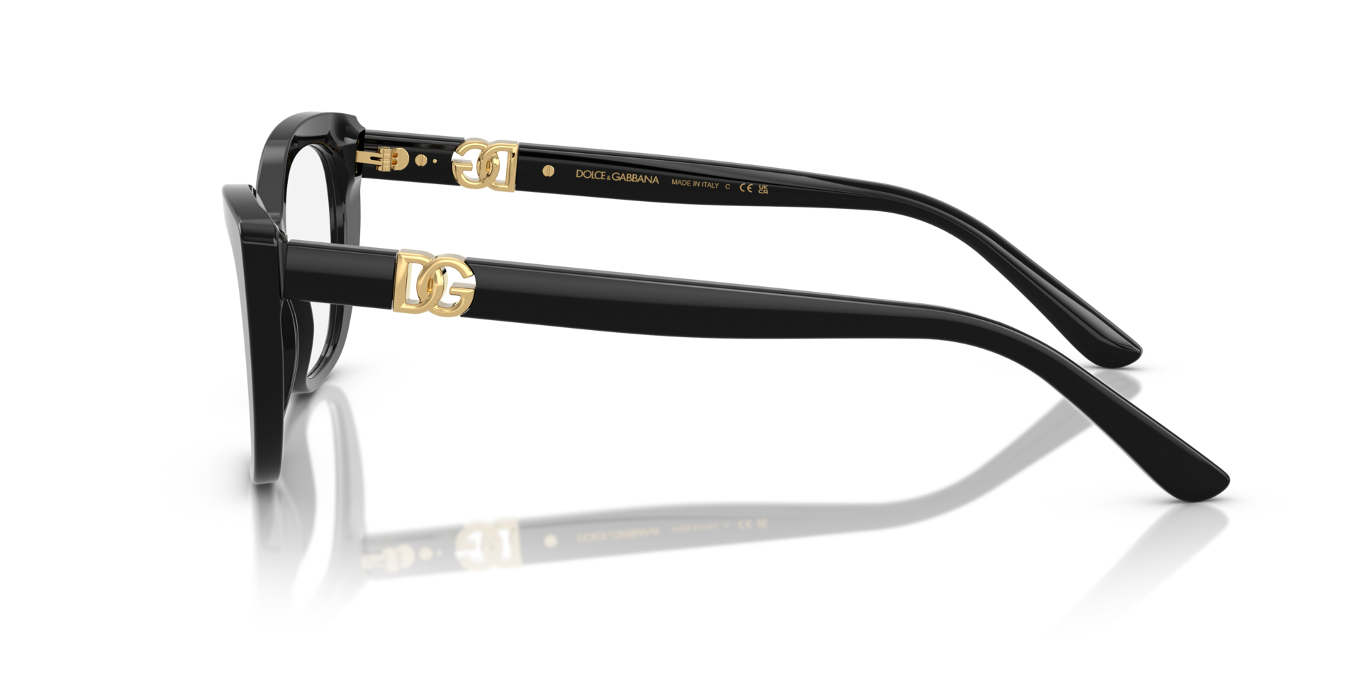 DG3398 Schwarz AcetatEyeglass Frames von B24, Seitenansicht