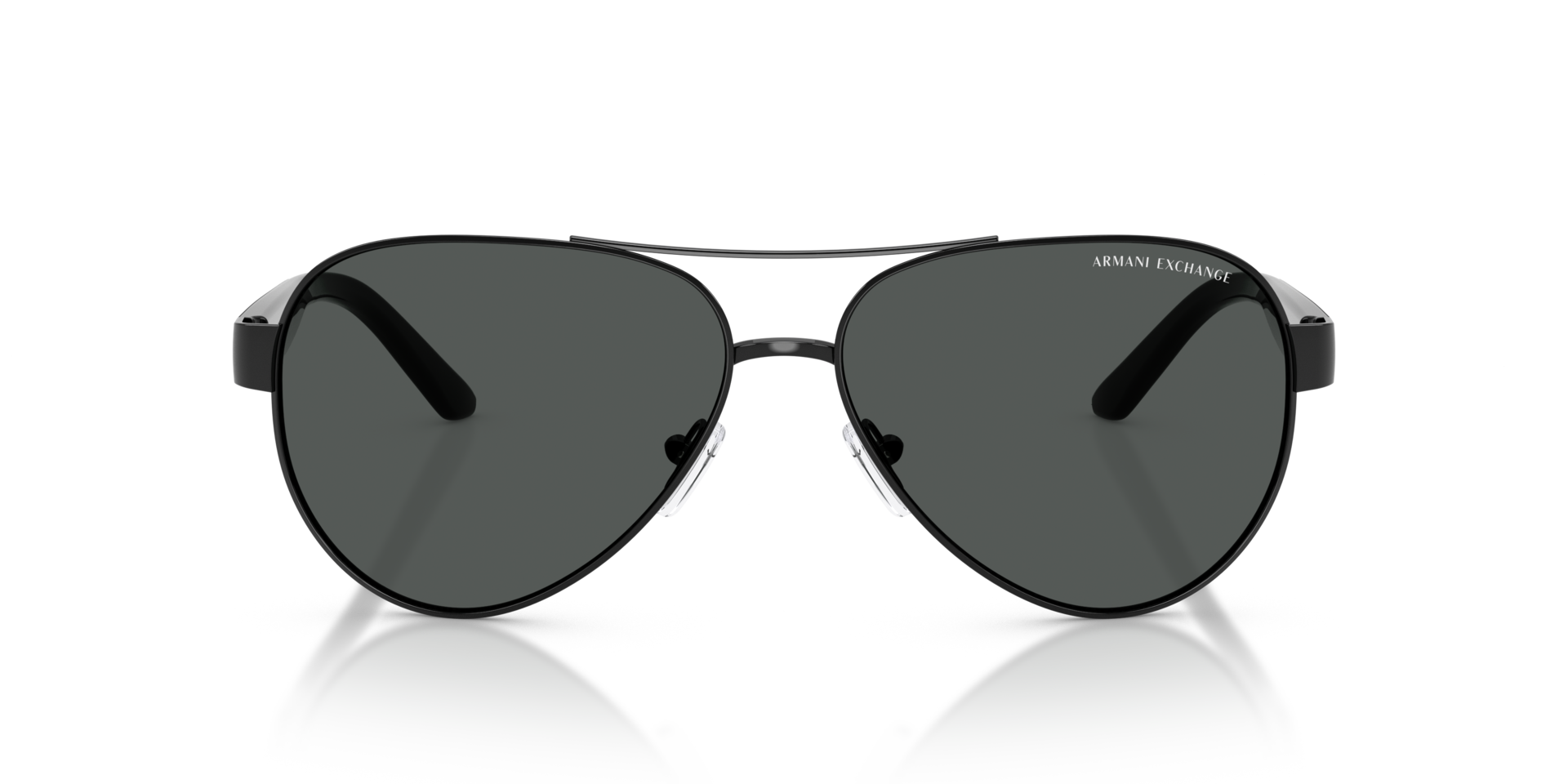 AX2034S Schwarz glänzend MetallSunglass Frames von B24, Vorderansicht