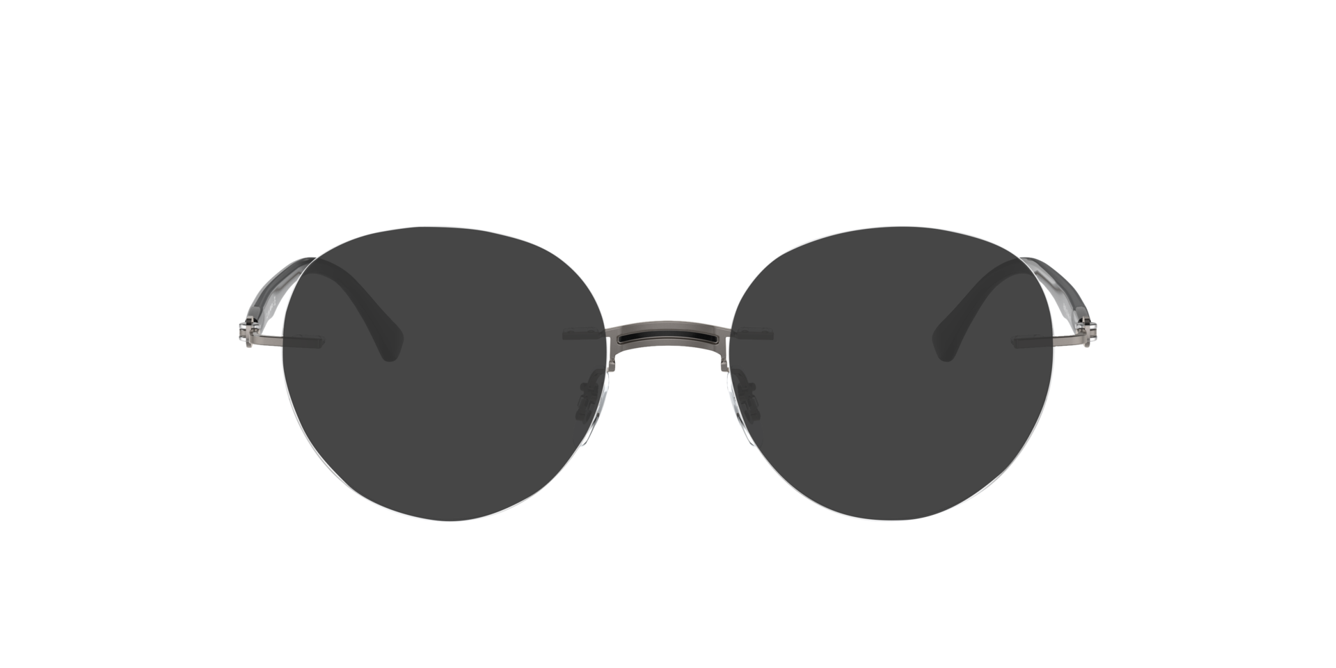 RB8768 Black On Gunmetal TitanEyeglass Frames von B24, mit getönten Gläsern