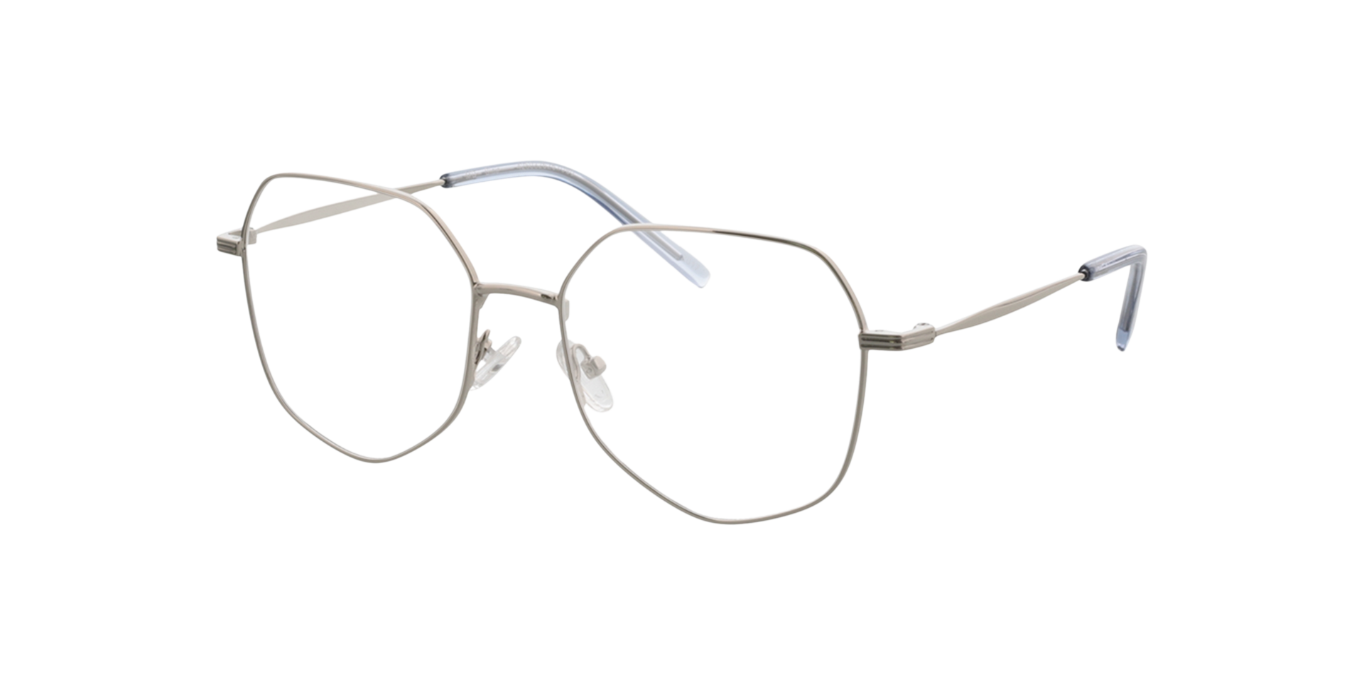 Blair Silber MetallEyeglass Frames von B24, Dreiviertelansicht