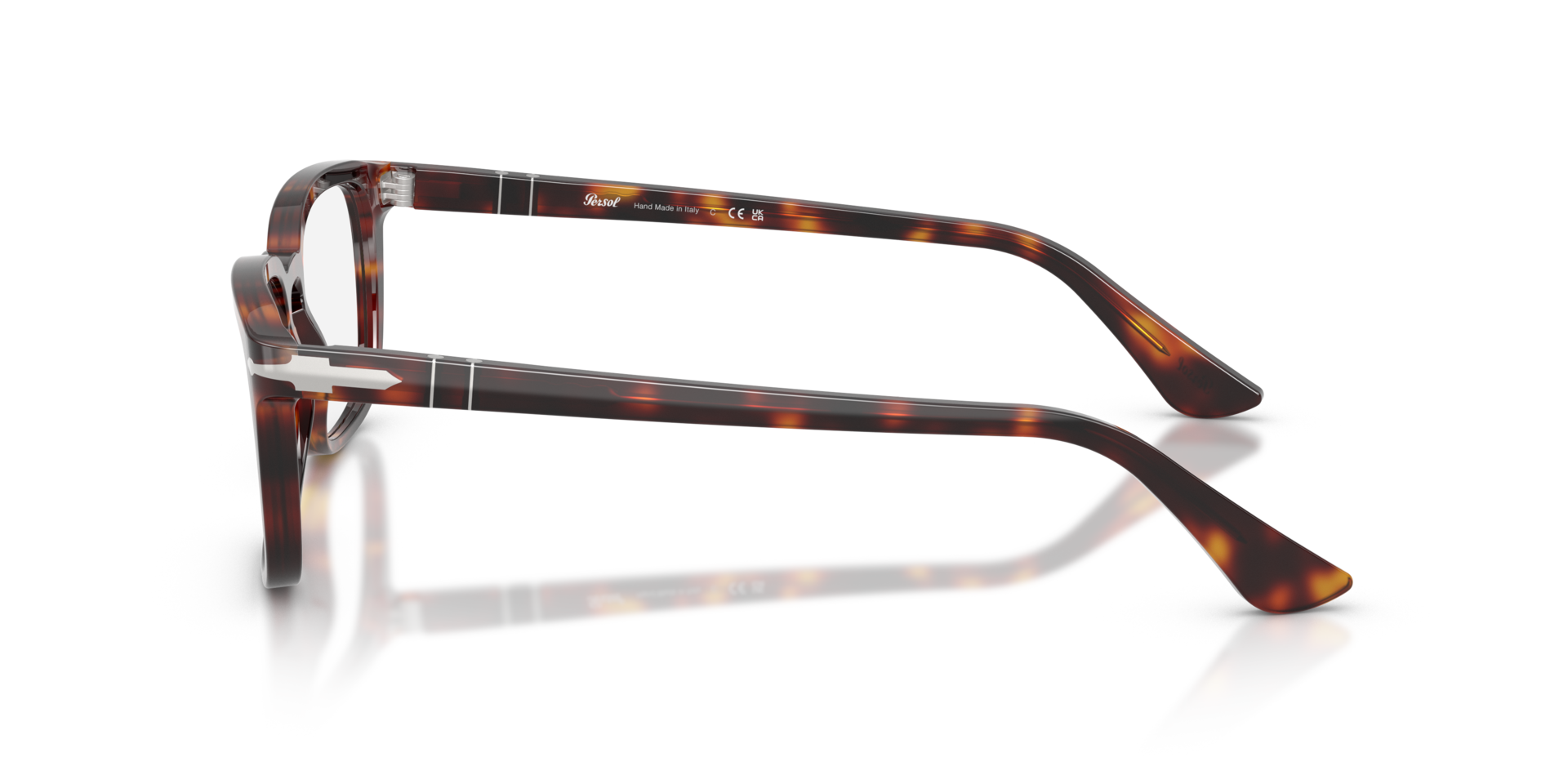 PO3382V Havana AcetatEyeglass Frames von B24, Seitenansicht