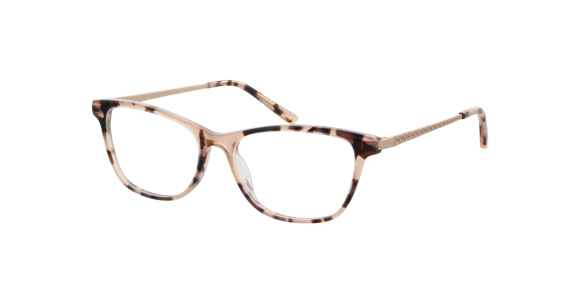 Lola Roze Havana  &  satijn roze goud AcetaatEyeglass Frames van B24, Hoekweergave