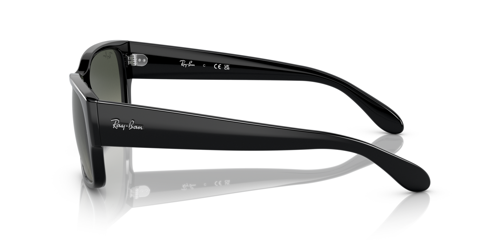 RB4388 Zwart KunststofSunglass Frames van B24, Zijaanzicht