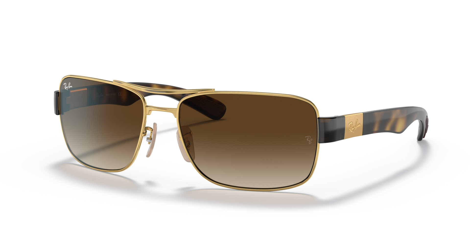 RB3522 Arista goud MetaalSunglass Frames van B24, Hoekweergave
